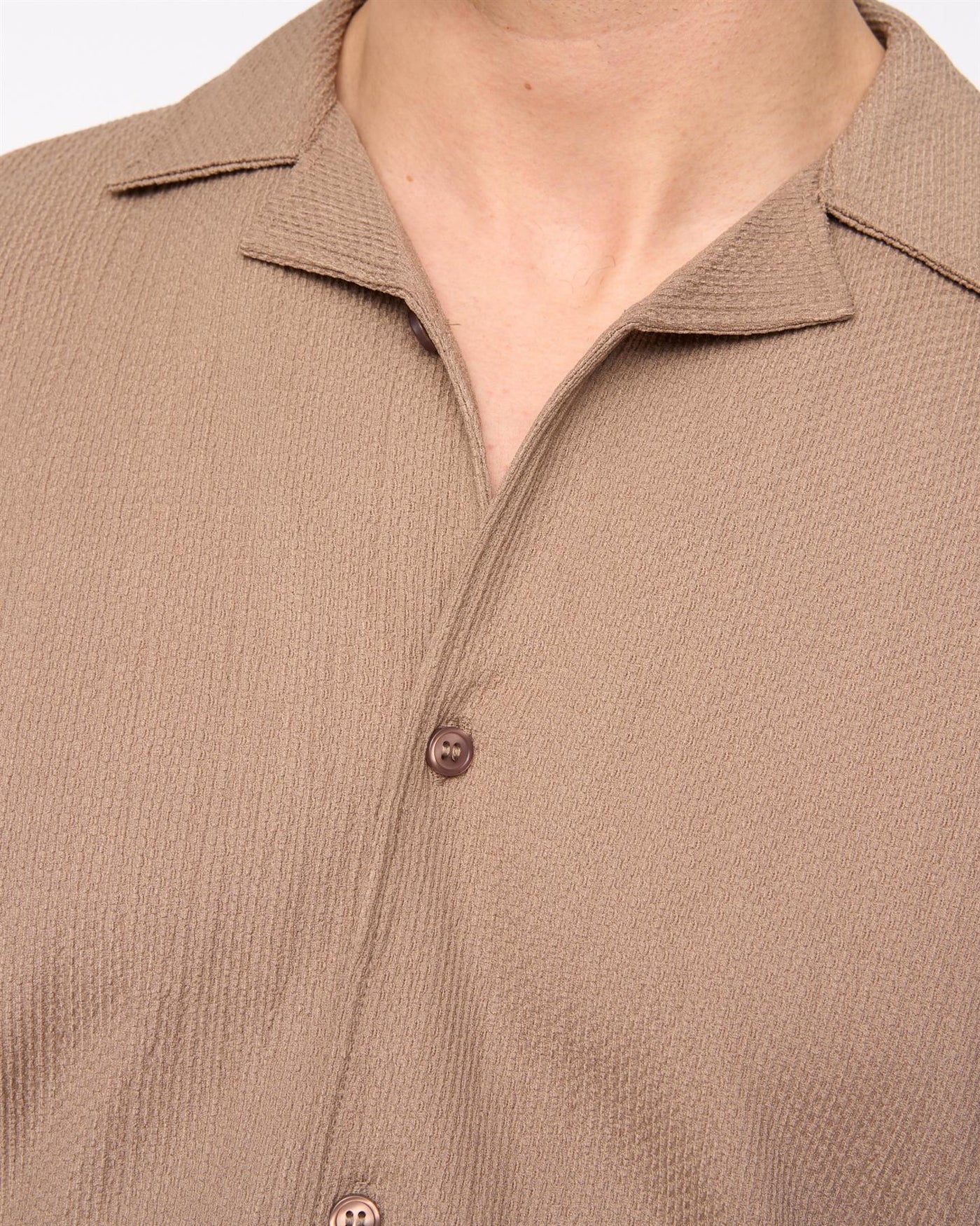 Mens Hingham Shirt & Shorts Set Taupe