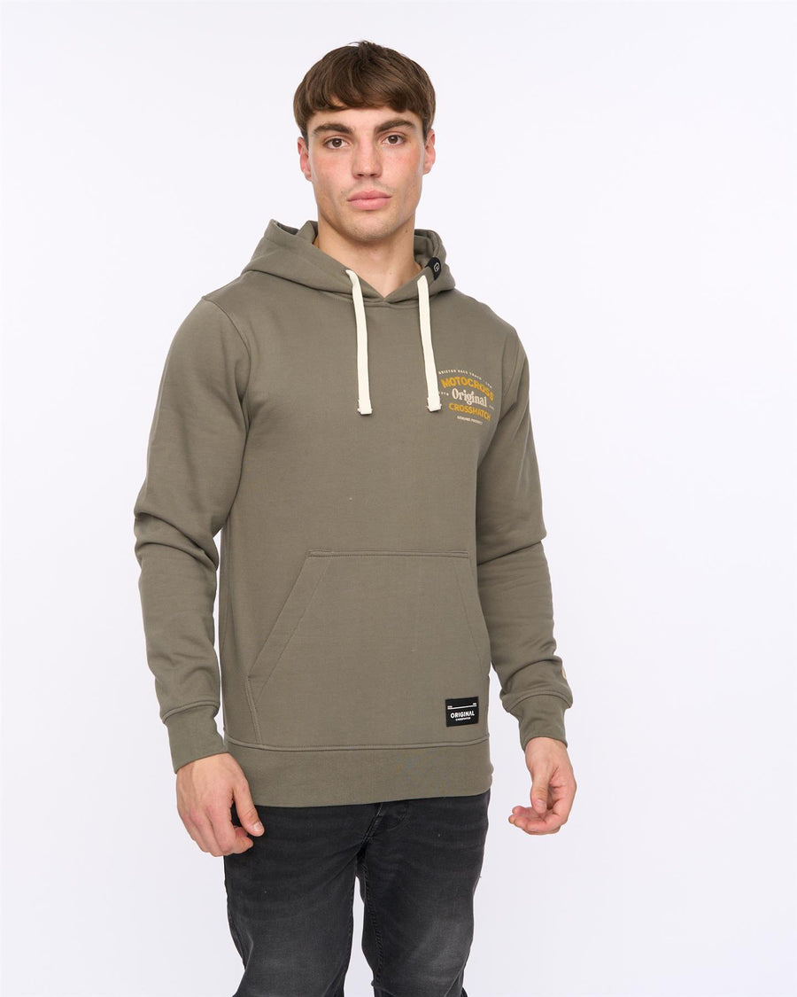 Mens Motocross Hoodie Olive