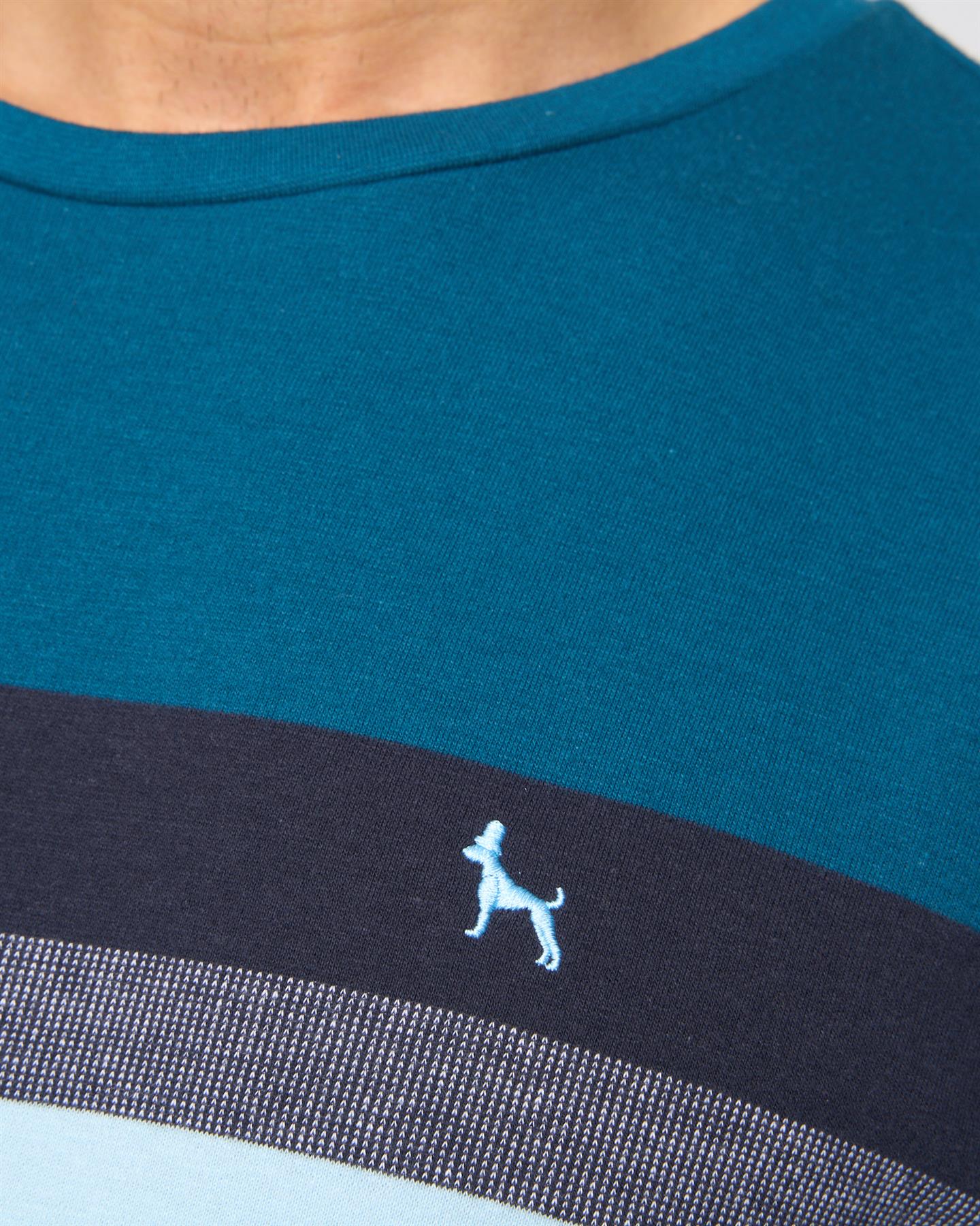 Mens Kemble T-Shirt Teal/Navy