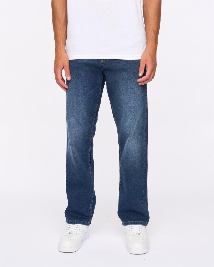 Mens Rushawn Relaxed Fit Jeans Dark Wash