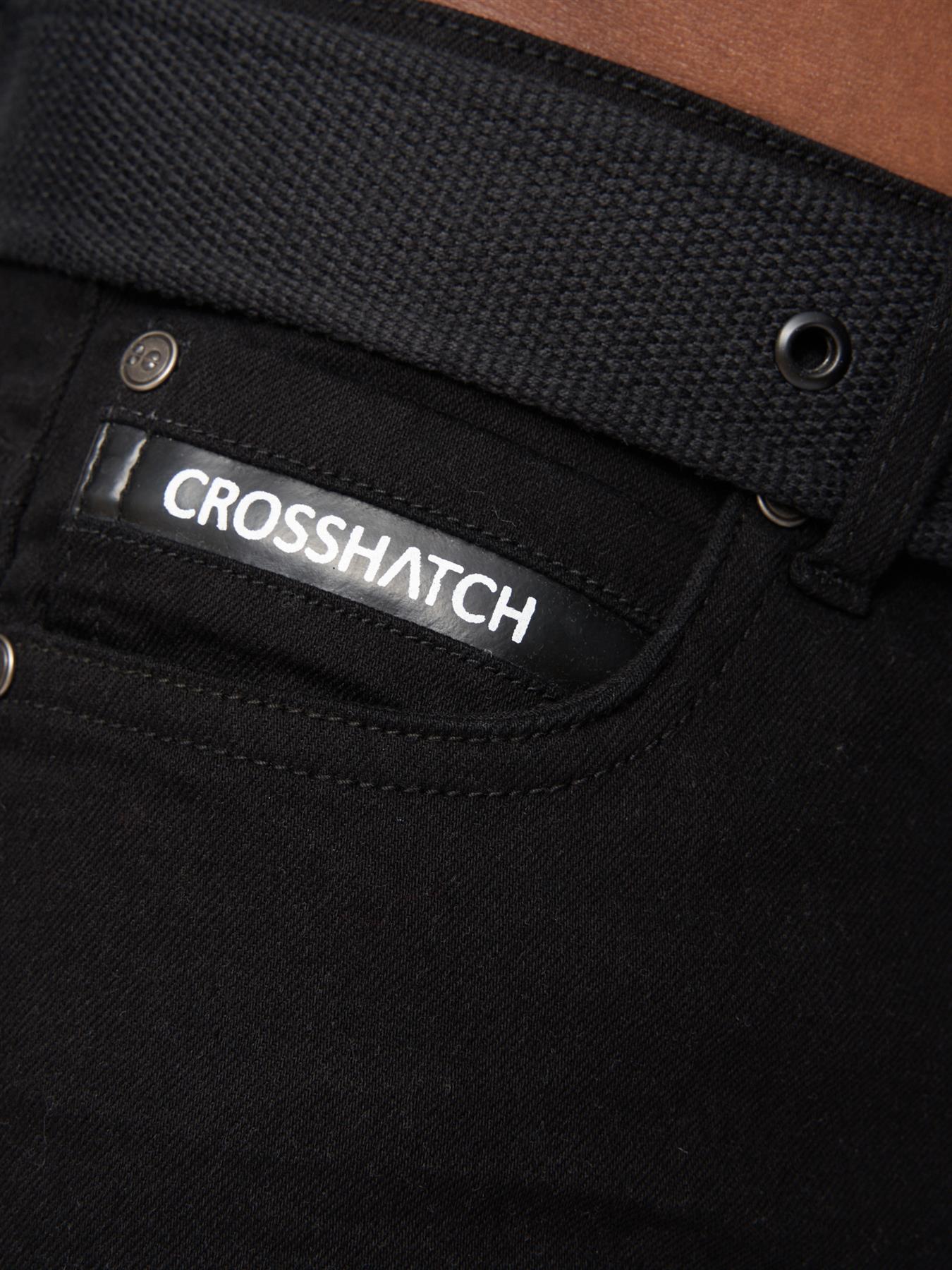 Princed Denim Jeans Solid Black