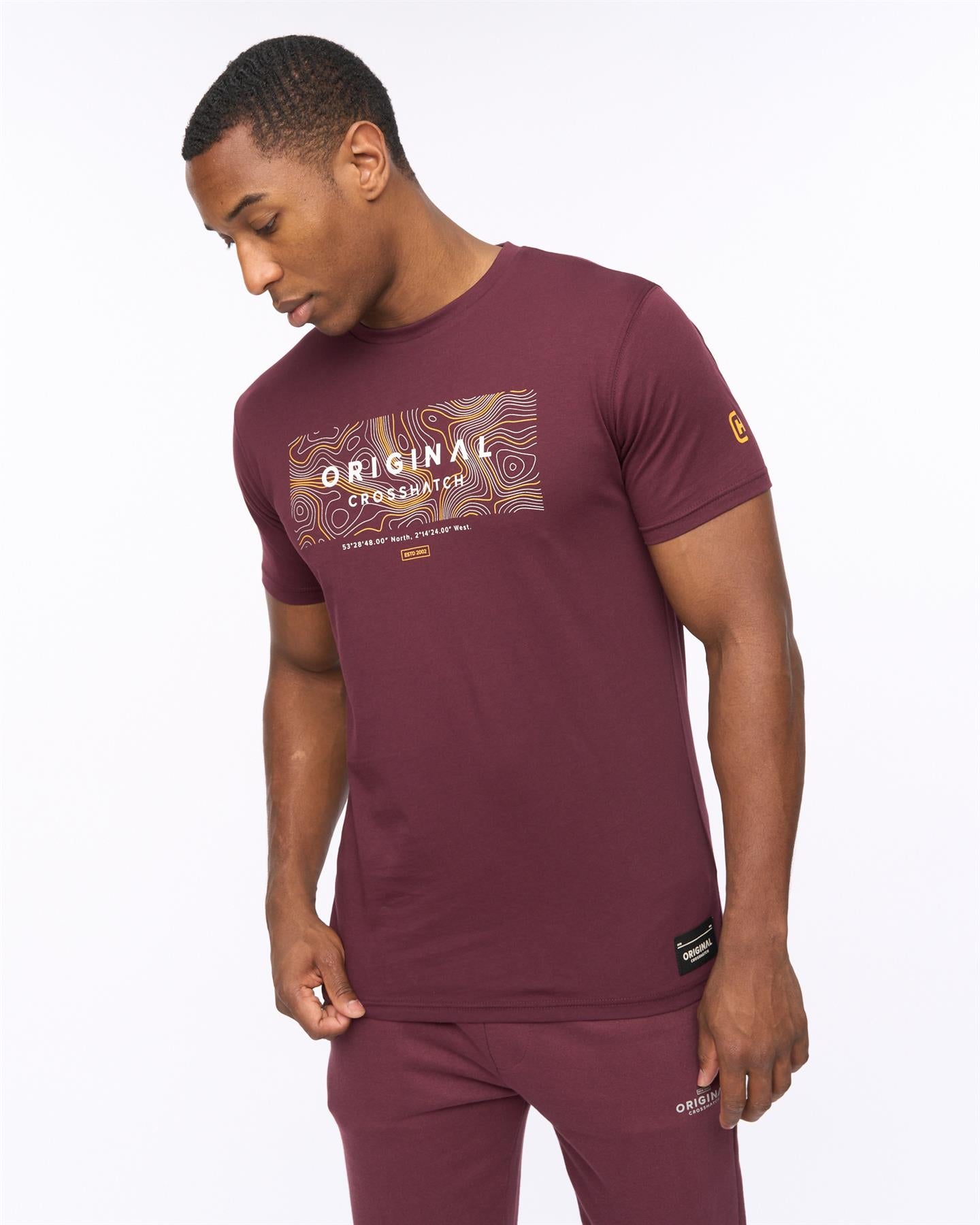 Mens Mappedout T-Shirt & Joggers Set Raisin