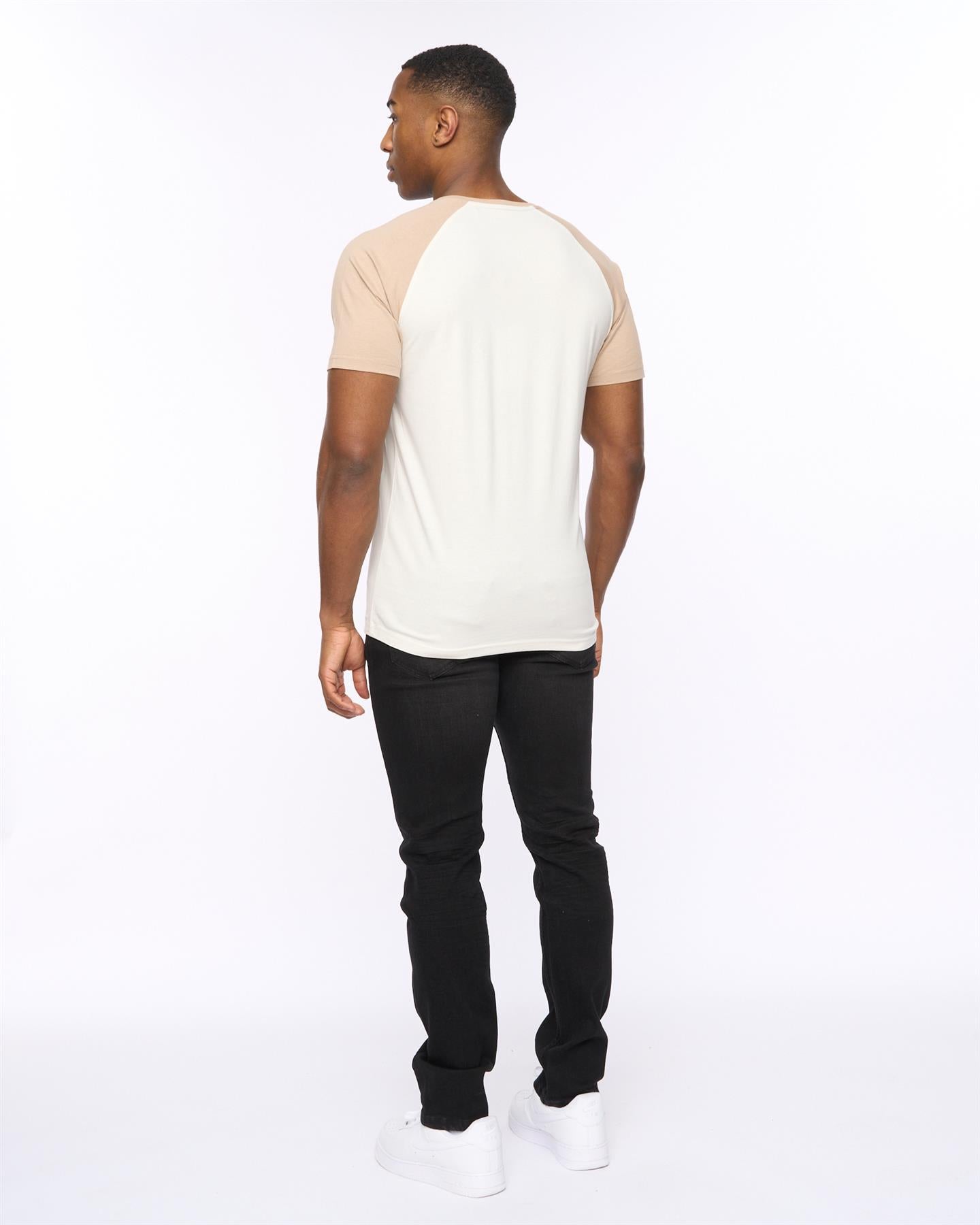 Mens Meza T-Shirt Off White/Stone