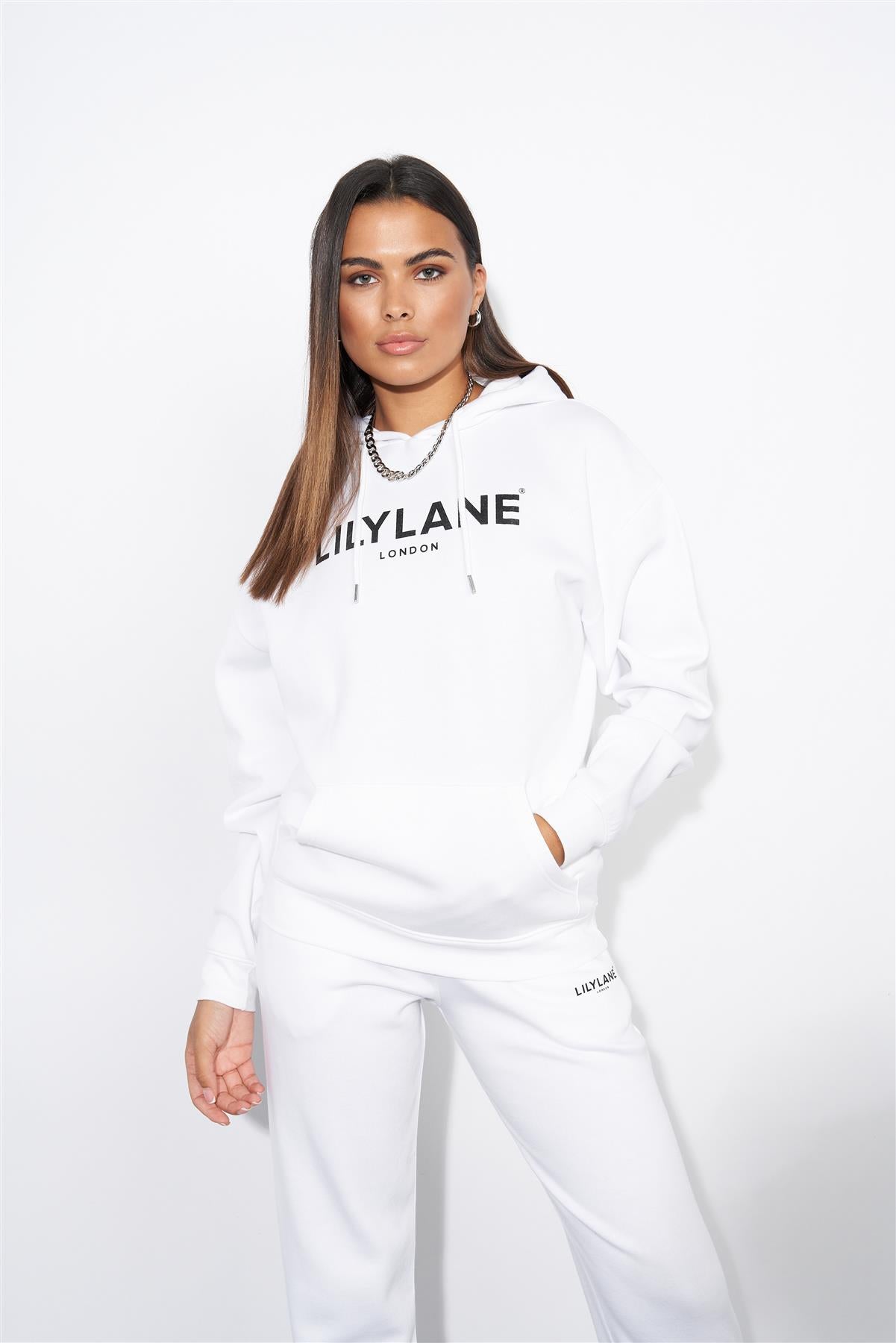 Ladies Lily Lane Ximena Hoodie White