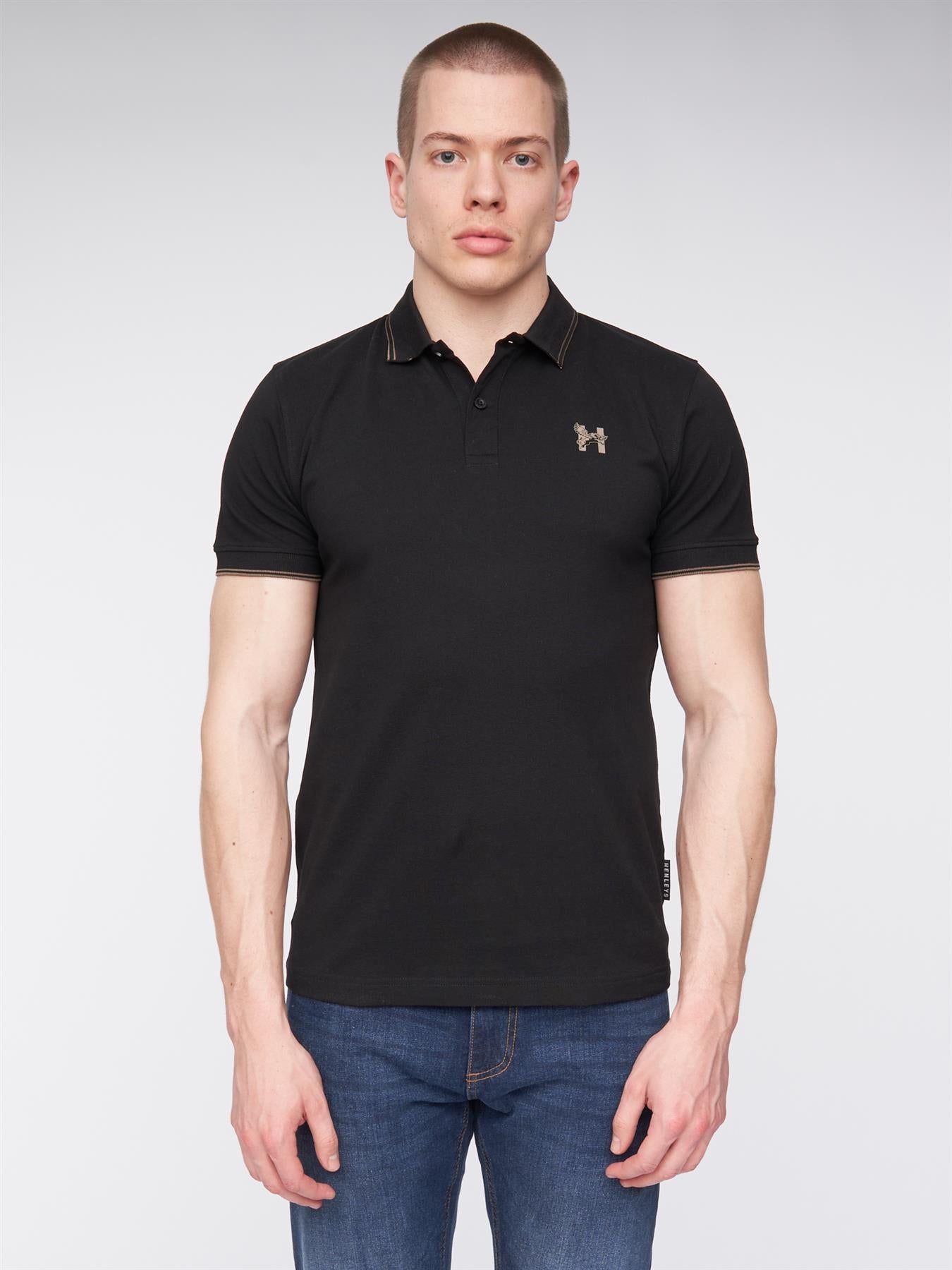 Mens Henflare Polo Black