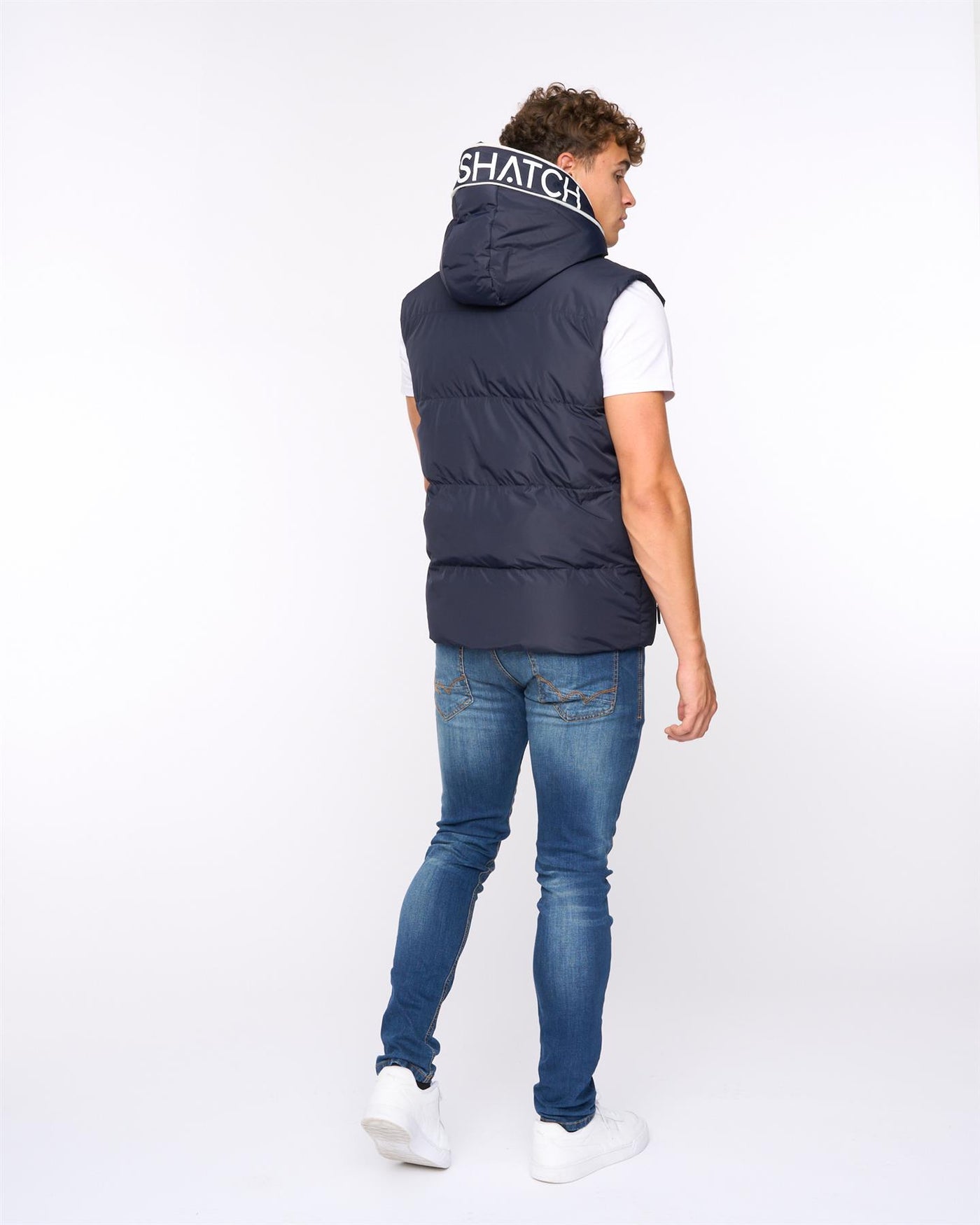 Mens Sandbox Hooded Gilet Navy