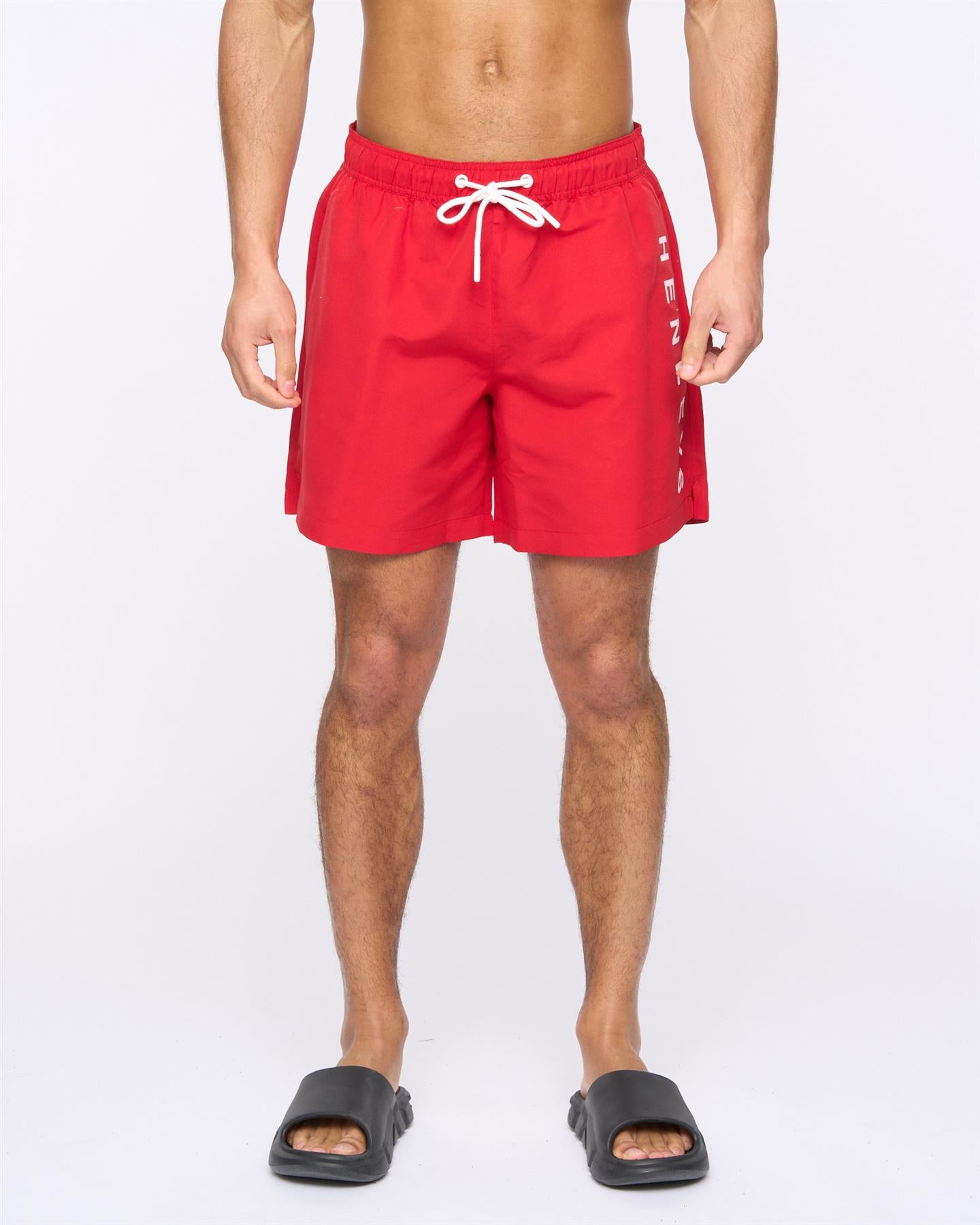 Mens Henybold Swim Shorts Red