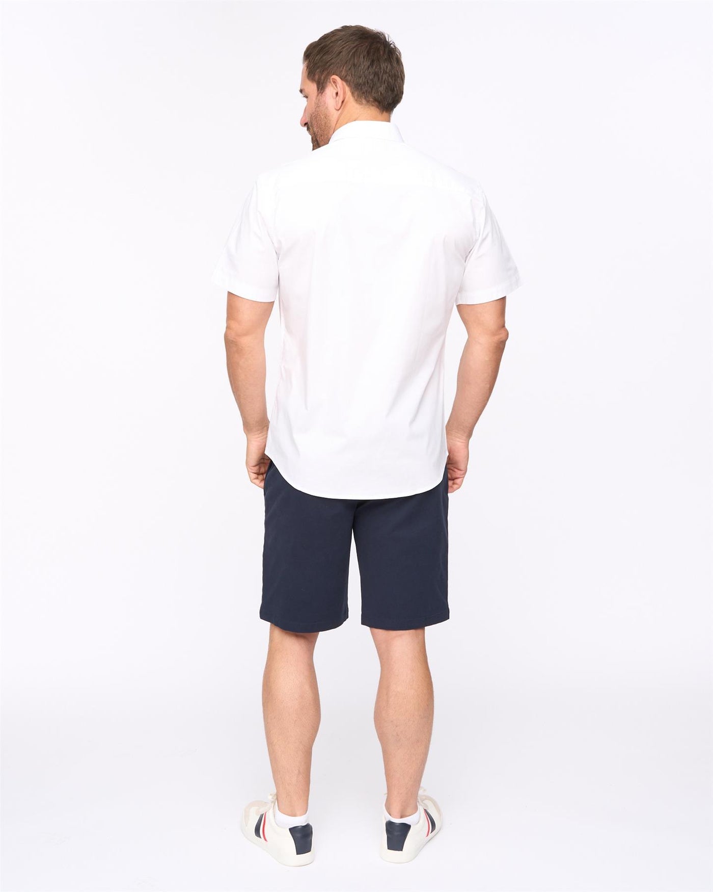 Mens Domesta Short Sleeve Shirt 2pk Navy/White