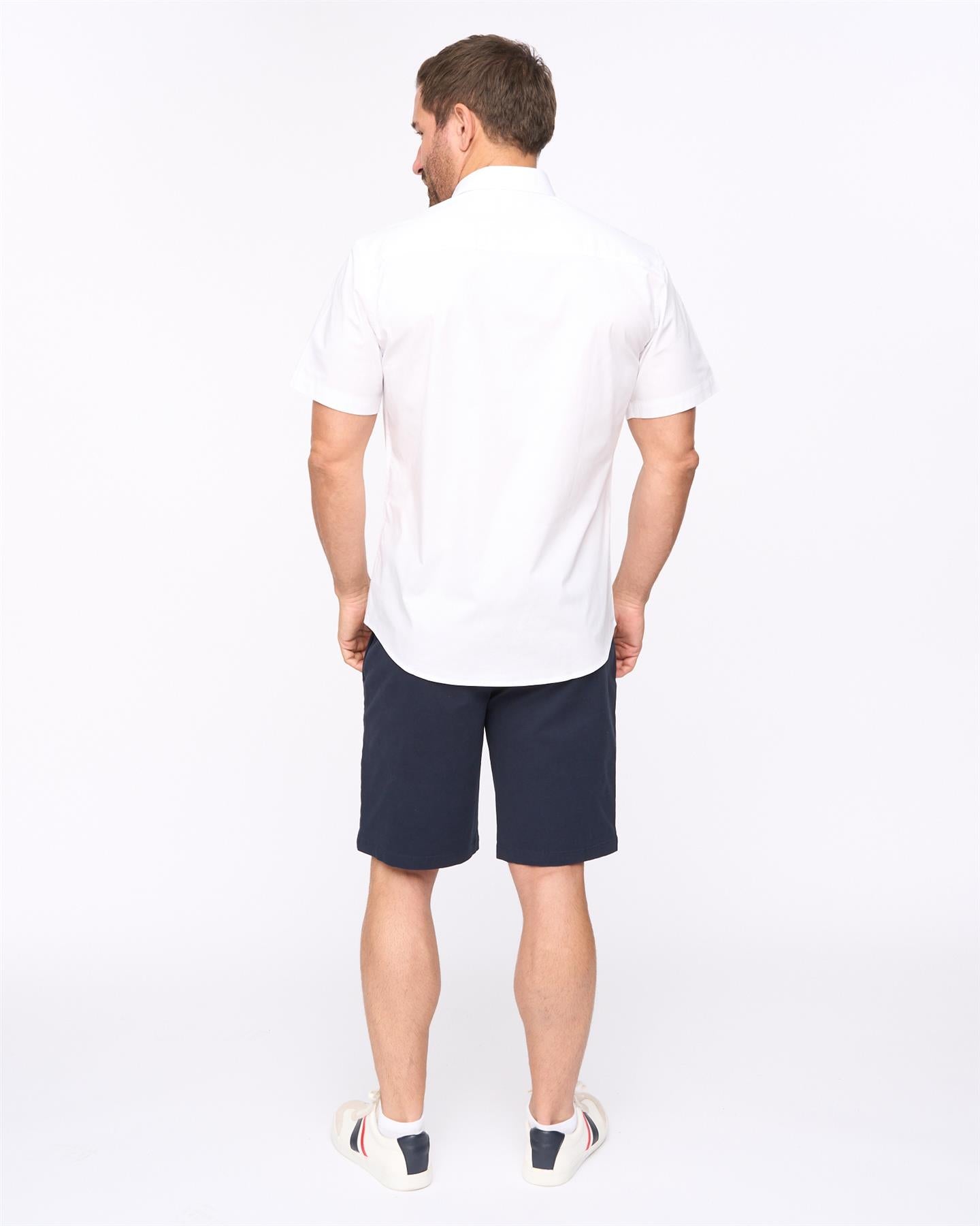 Mens Domesta Short Sleeve Shirt 2pk Navy/White