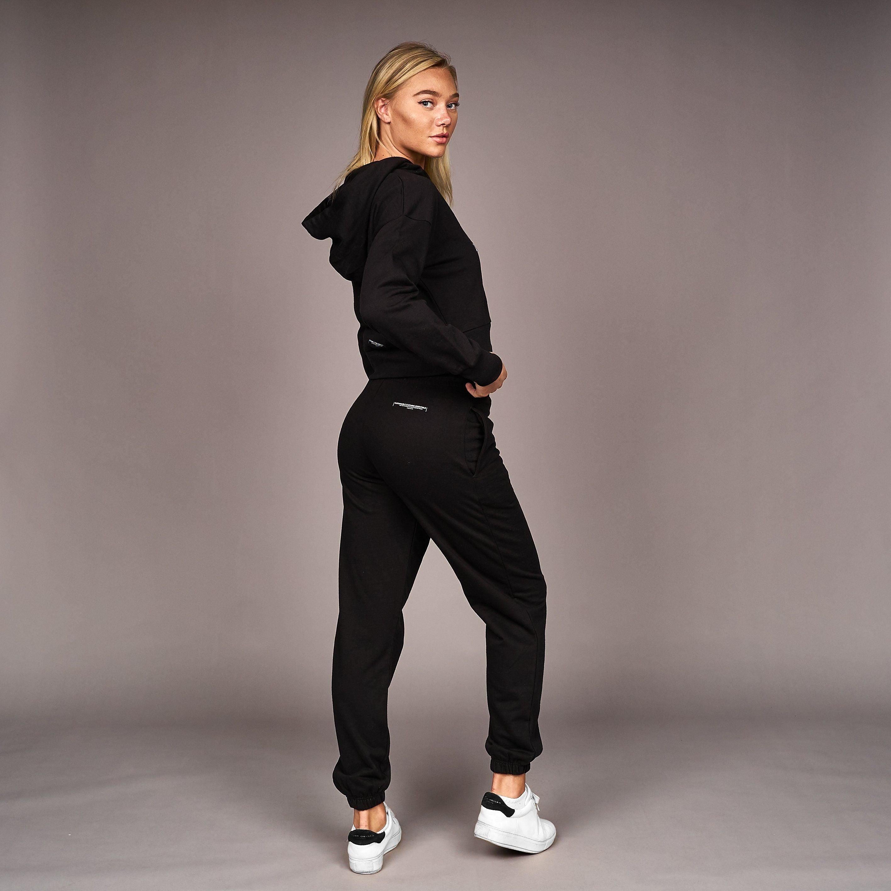 Womens Danica Crop Hoodie Black