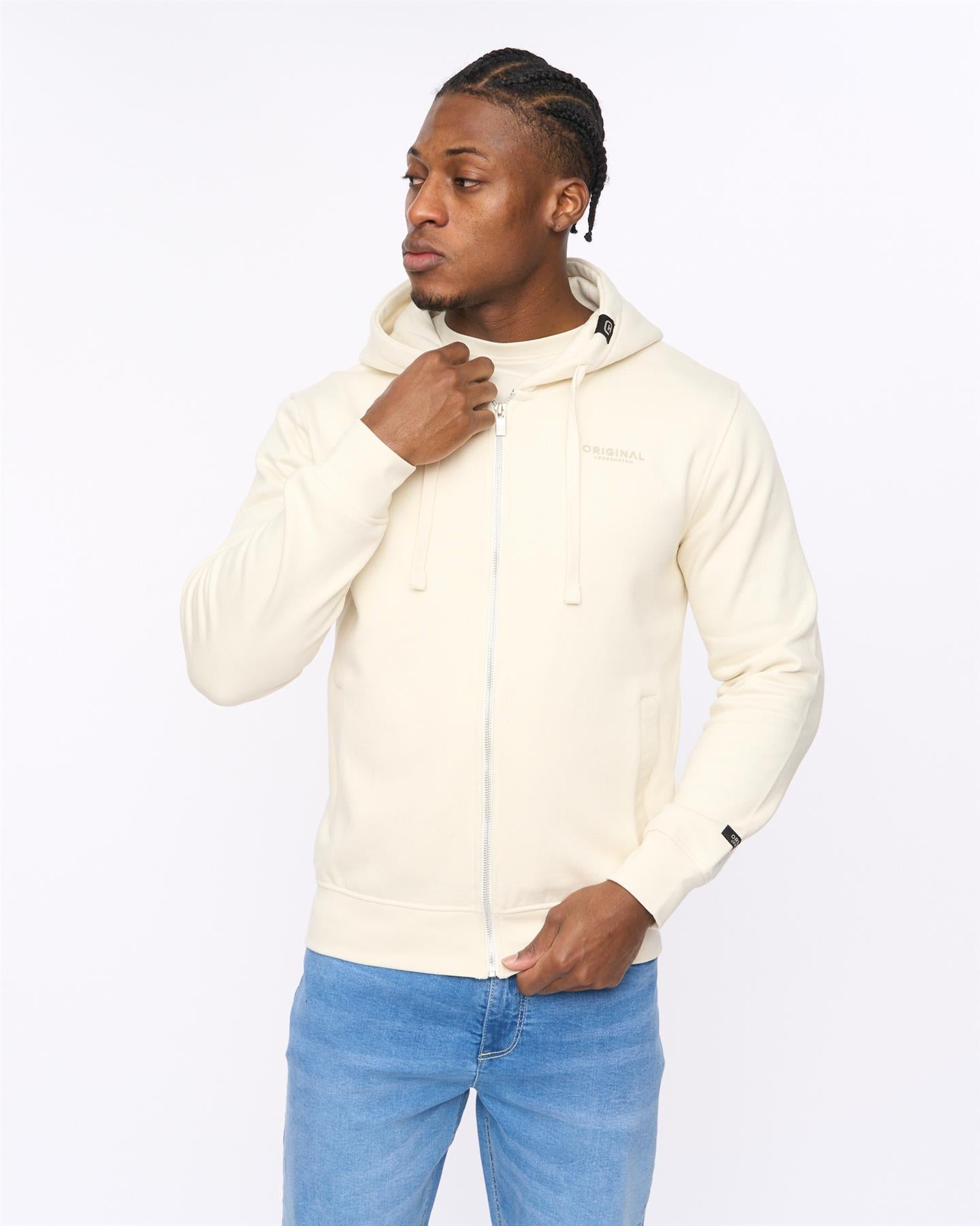 Mens Allmoor Zip Thru Hoodie Neutral