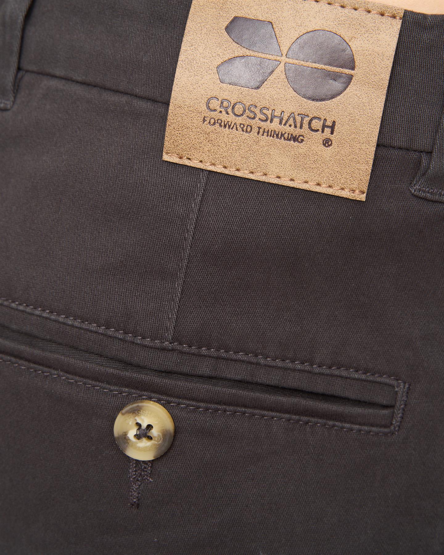Crosshatch Mens Roysden Chinos Charcoal