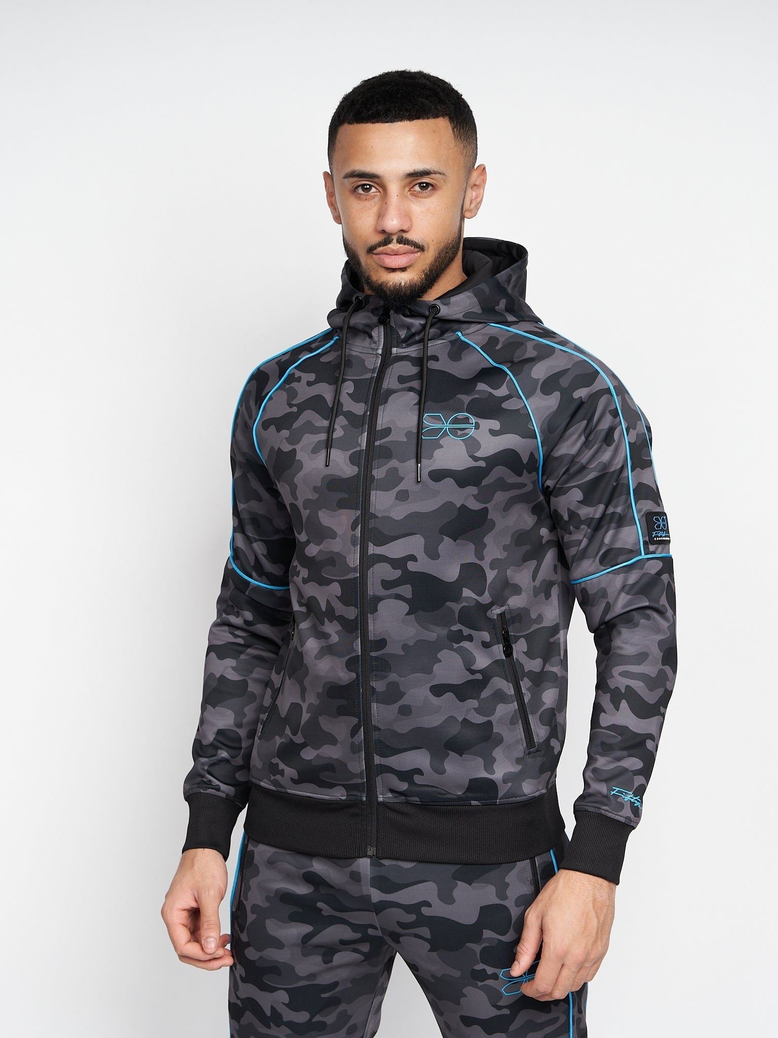 Mens Brickcount Tracktop Black Camo