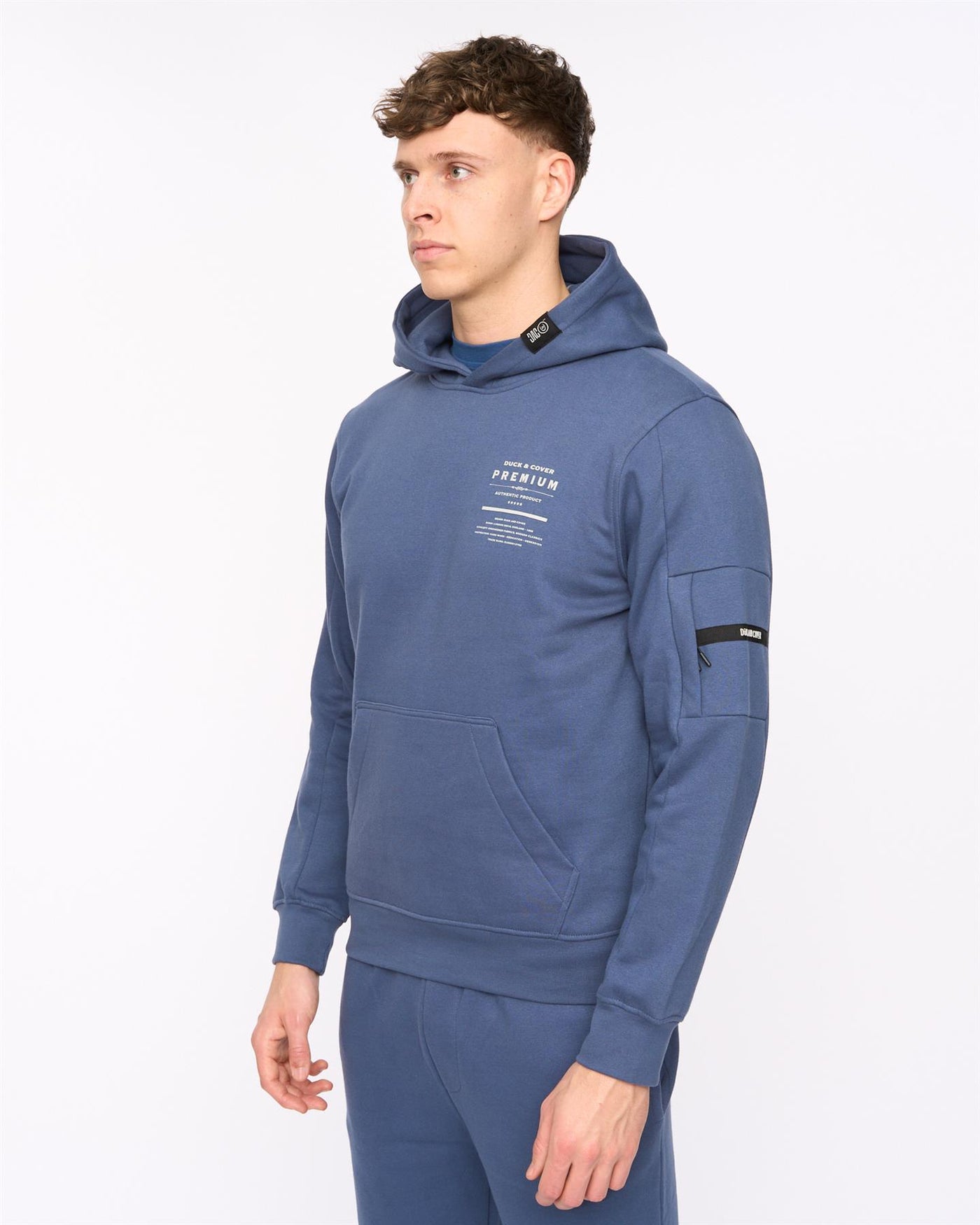 Mens Rayland Hoodie Denim Blue
