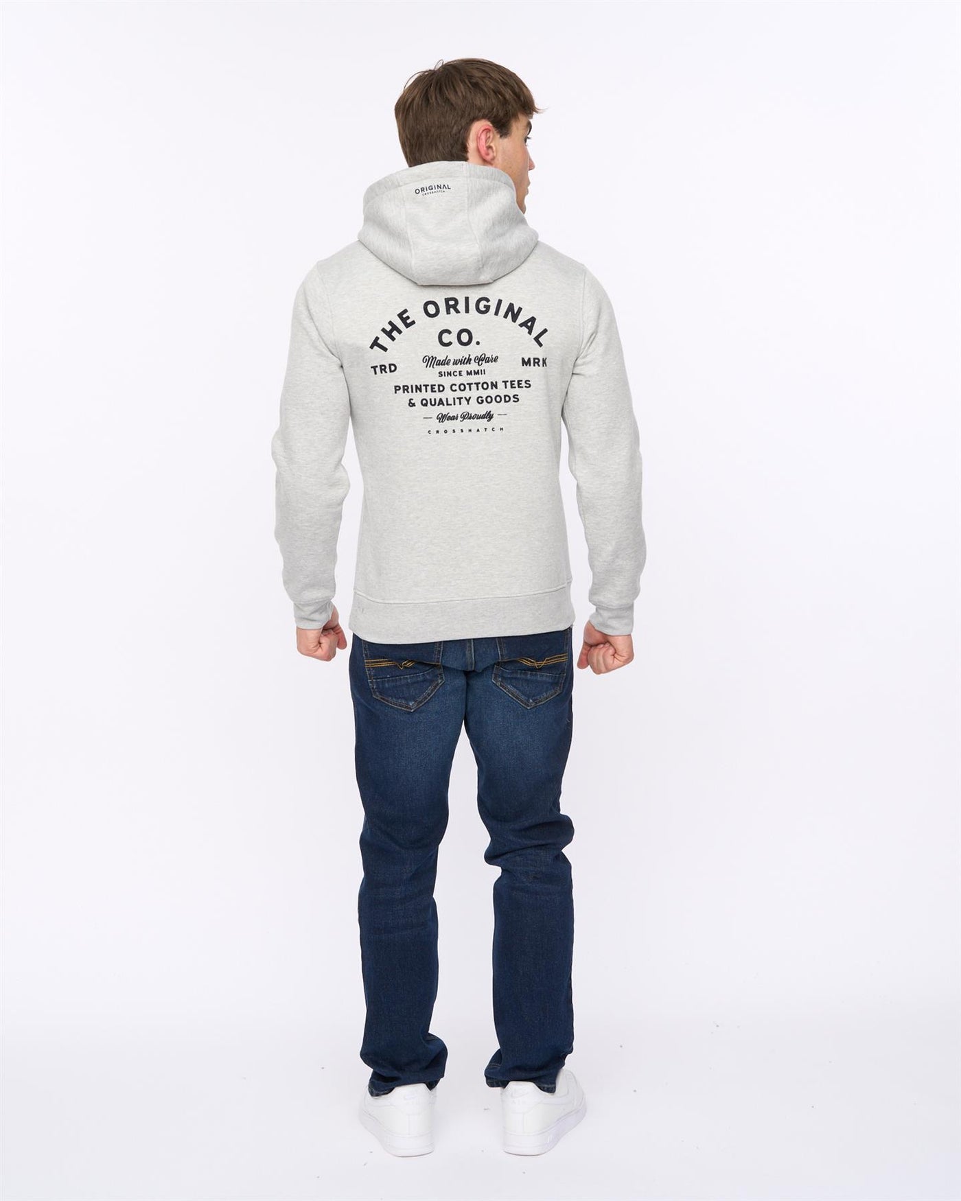Mens Shoptown Hoodie Grey Marl