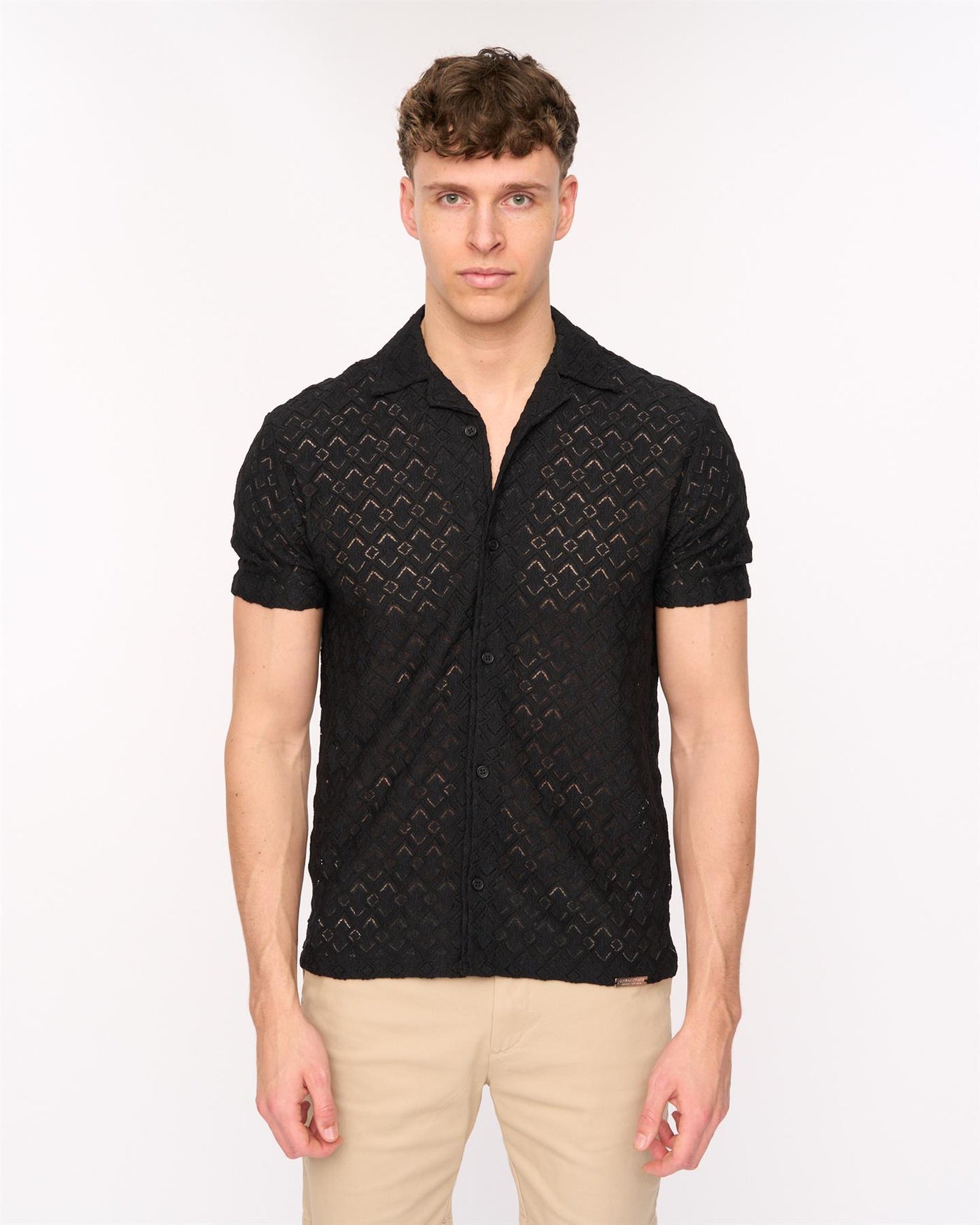 Mens Foxborough Knit Shirt Black