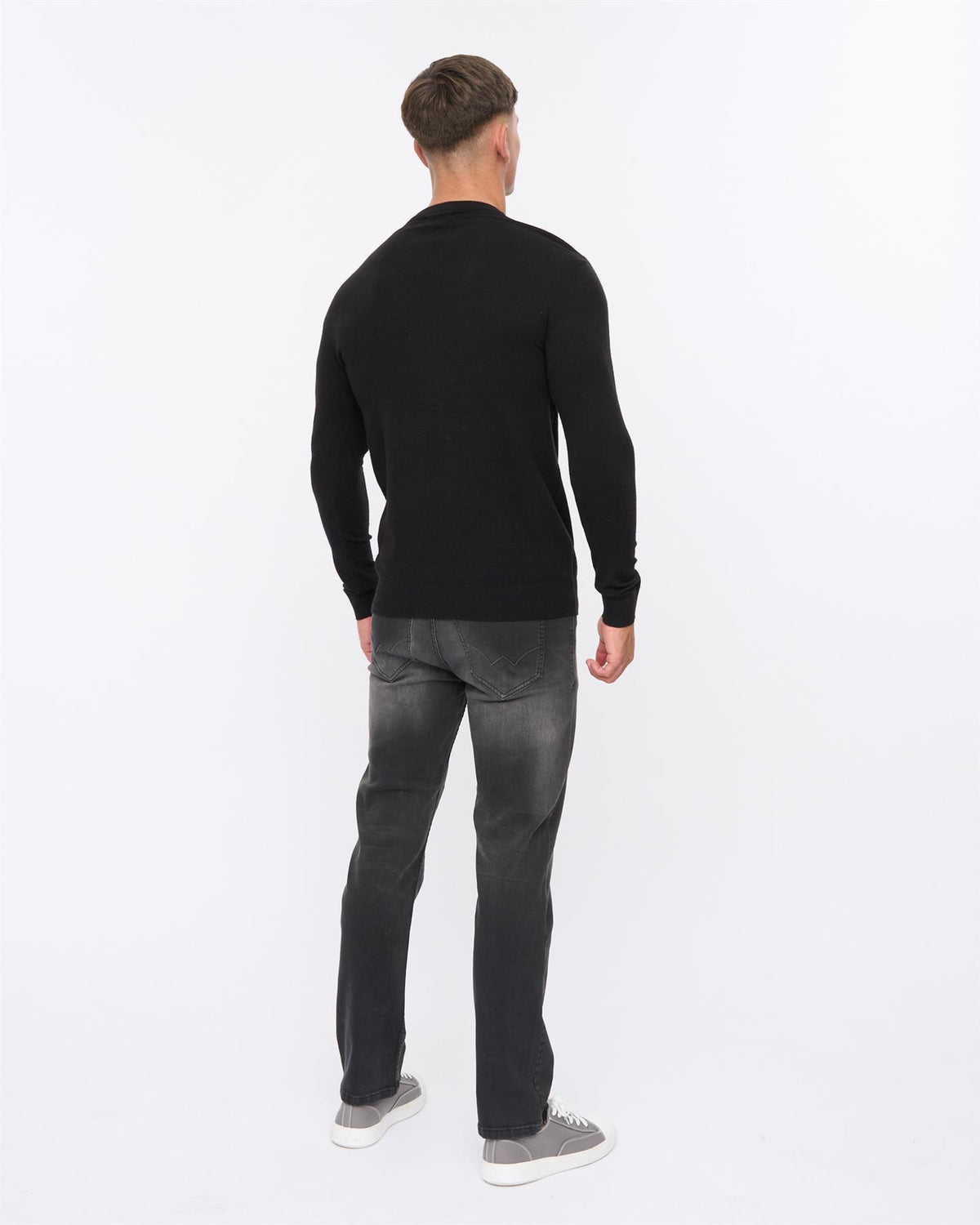 Mens Consenza Crew Knit Black