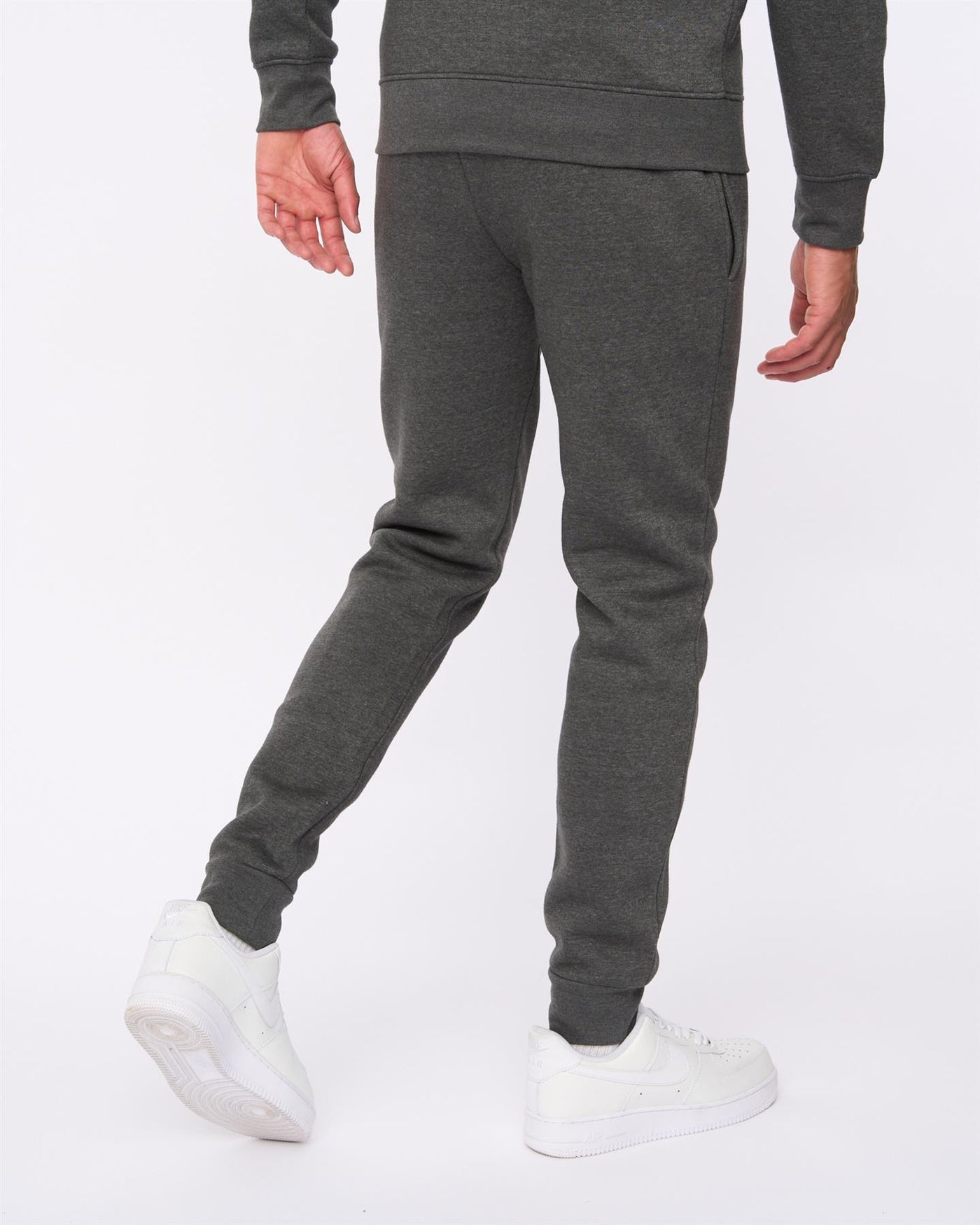 Mens Merchell Jog Set Charcoal Marl