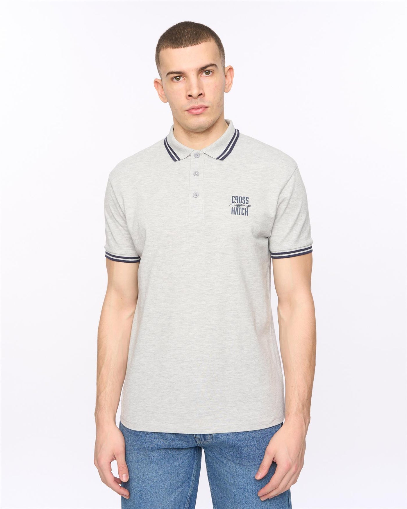 Mens Changra Polo Grey Marl