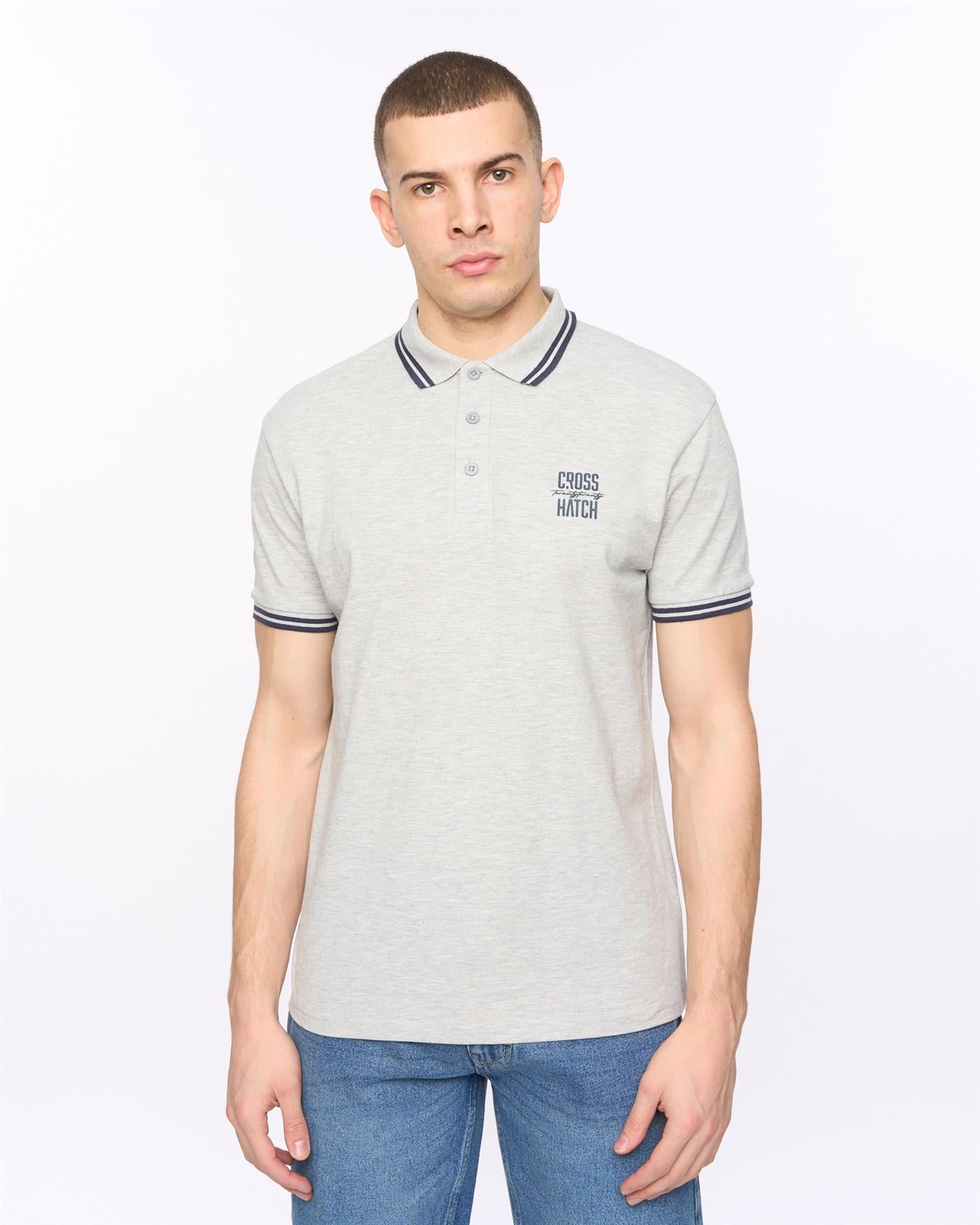 Mens Changra Polo Grey Marl