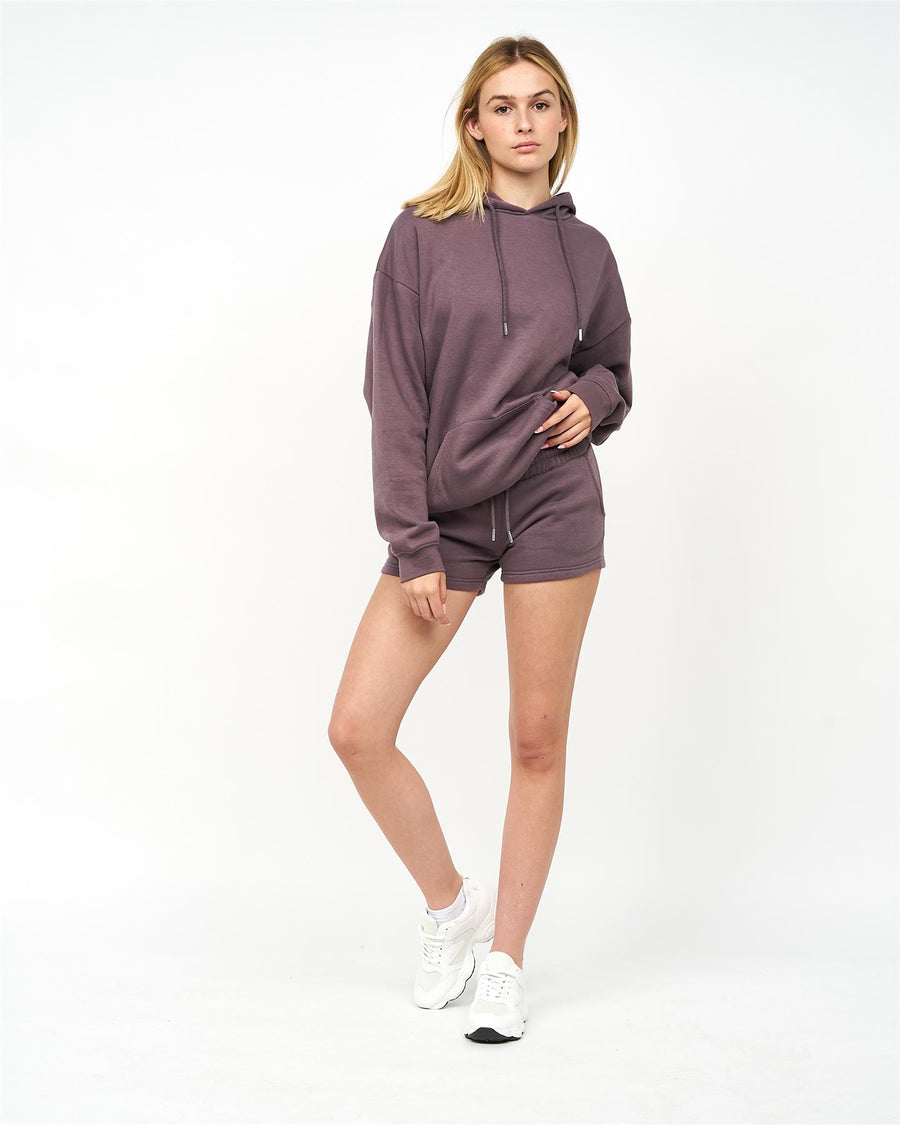 Womens Shimila Jog Shorts Charcoal Mauve
