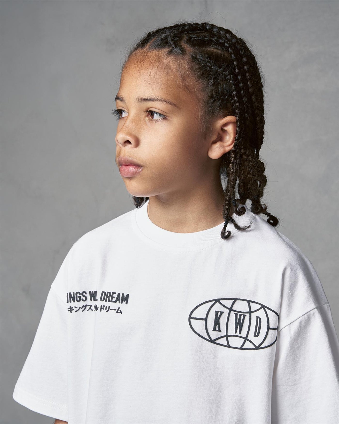 Kids Boys Studio Duo Line T-Shirt Optic White