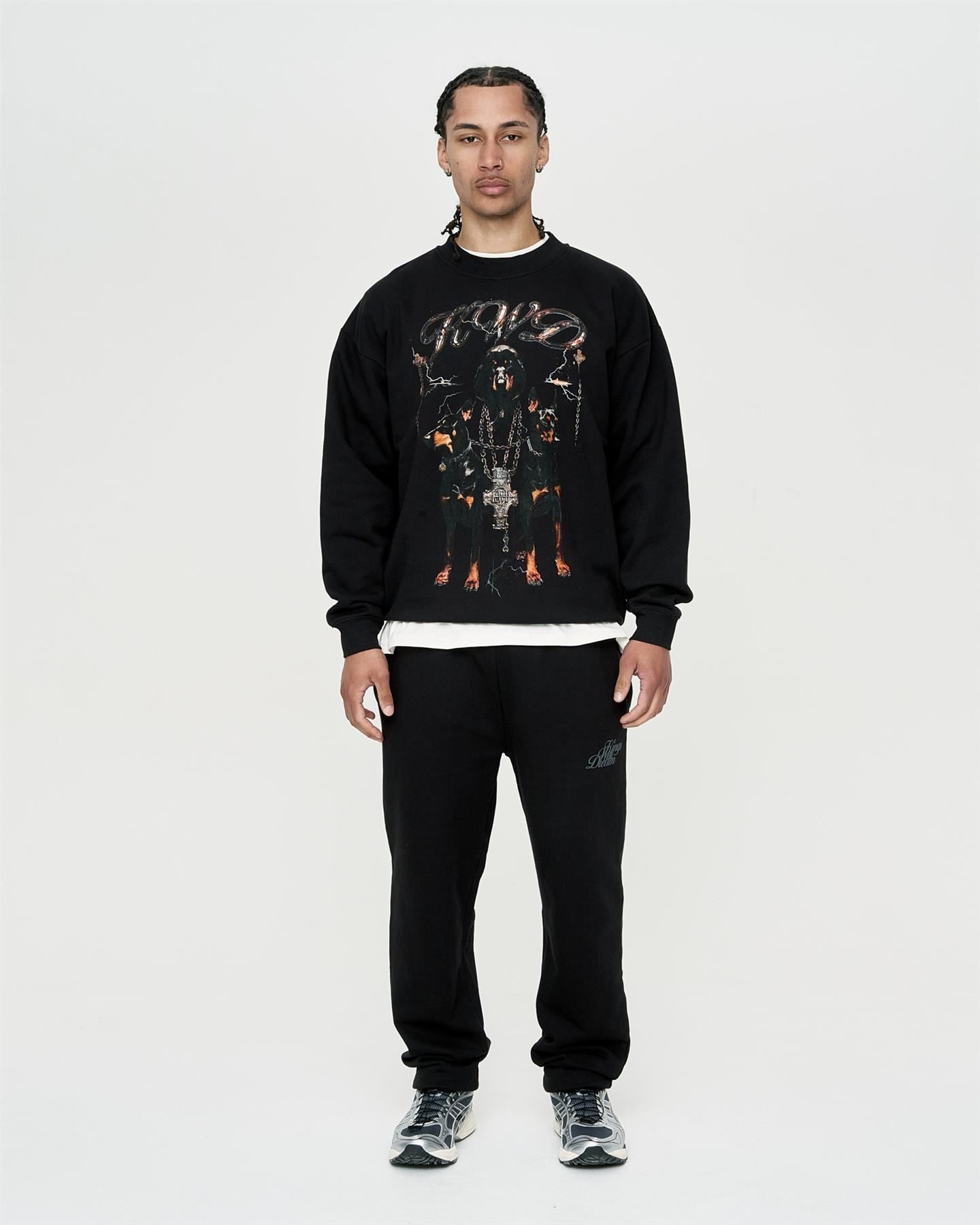Mens Studio Dogs of Sin Crew Sweat Black