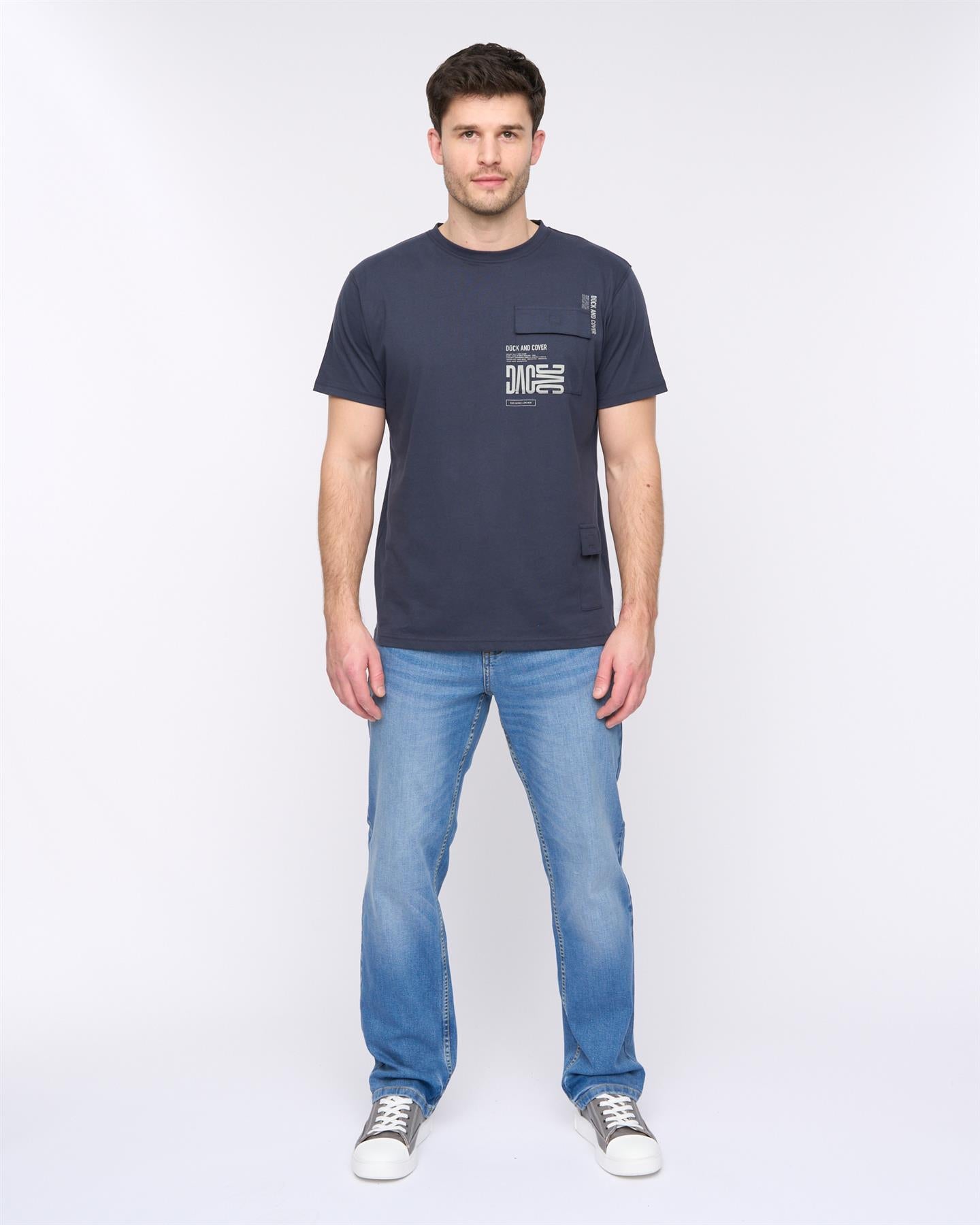 Mens Trentflax T-Shirt Dark Navy
