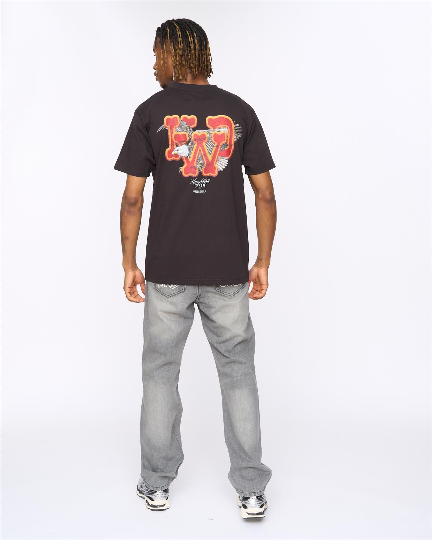 Mens Eagle Relaxed Fit T-Shirt Black