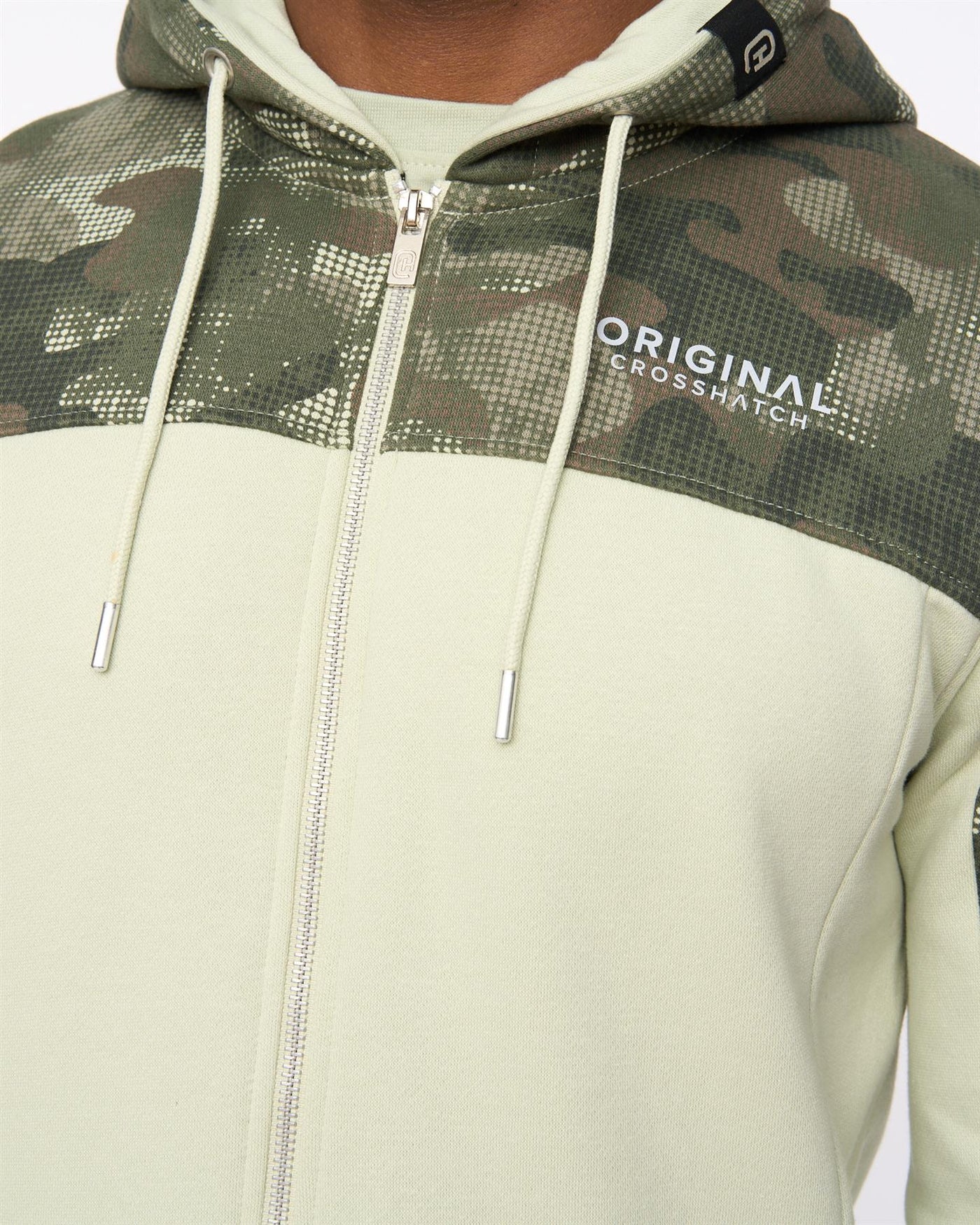 Mens Branton Zip Thru Hoodie Light Olive