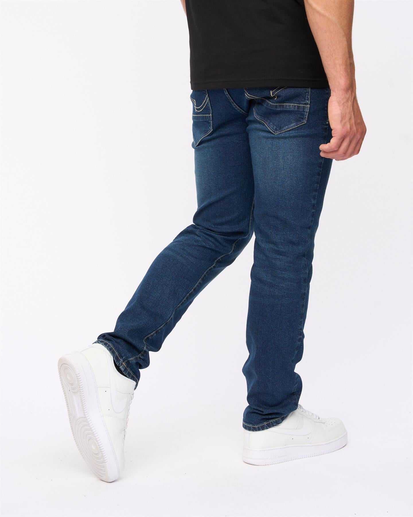 Farrowed Stretch Denim Jeans Dark Wash