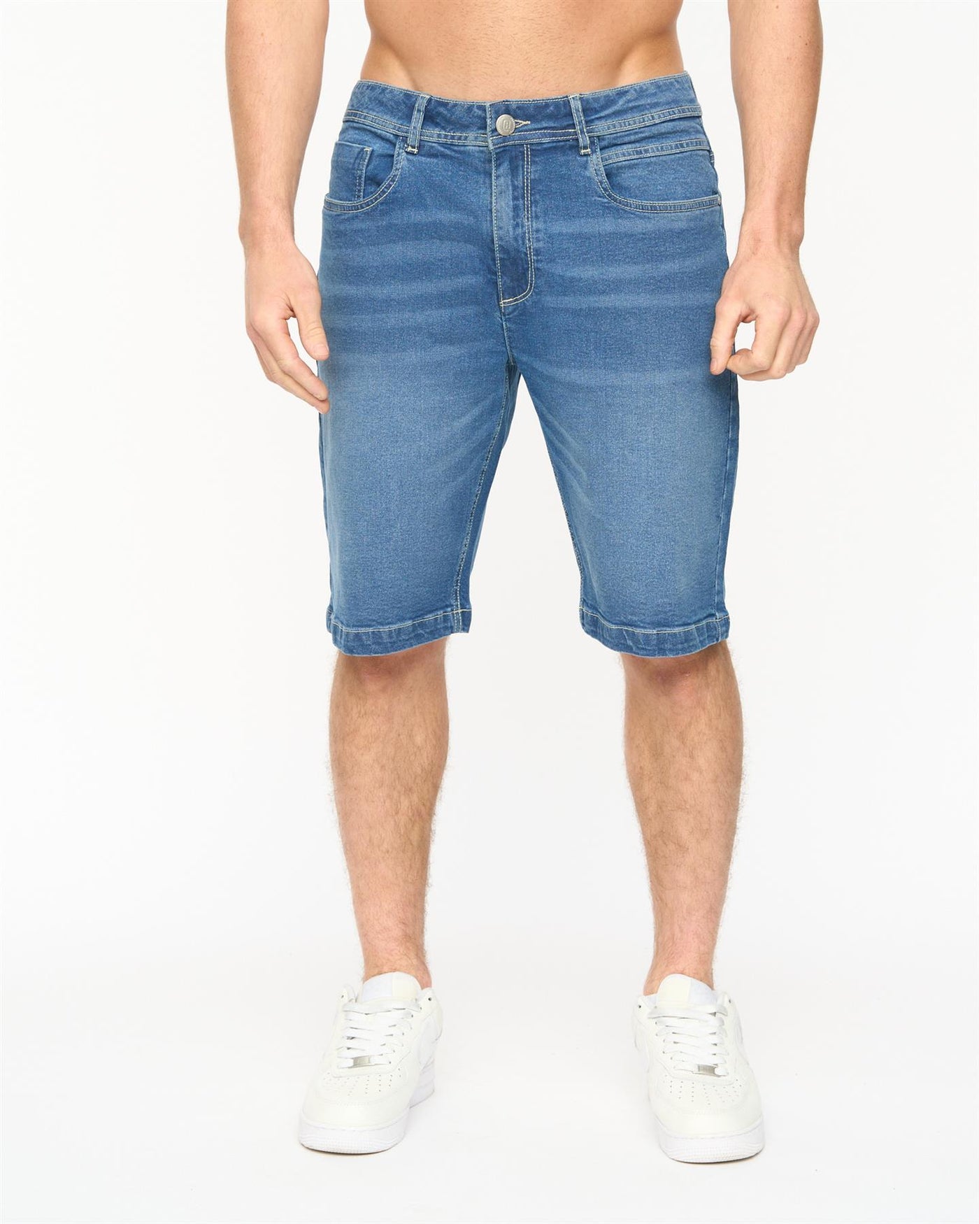 Mens Kamaline Denim Shorts Mid Wash
