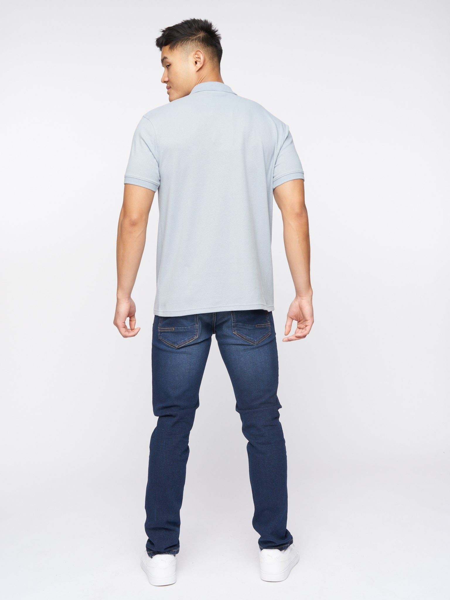 Telepart Zip Polo Dusty Blue