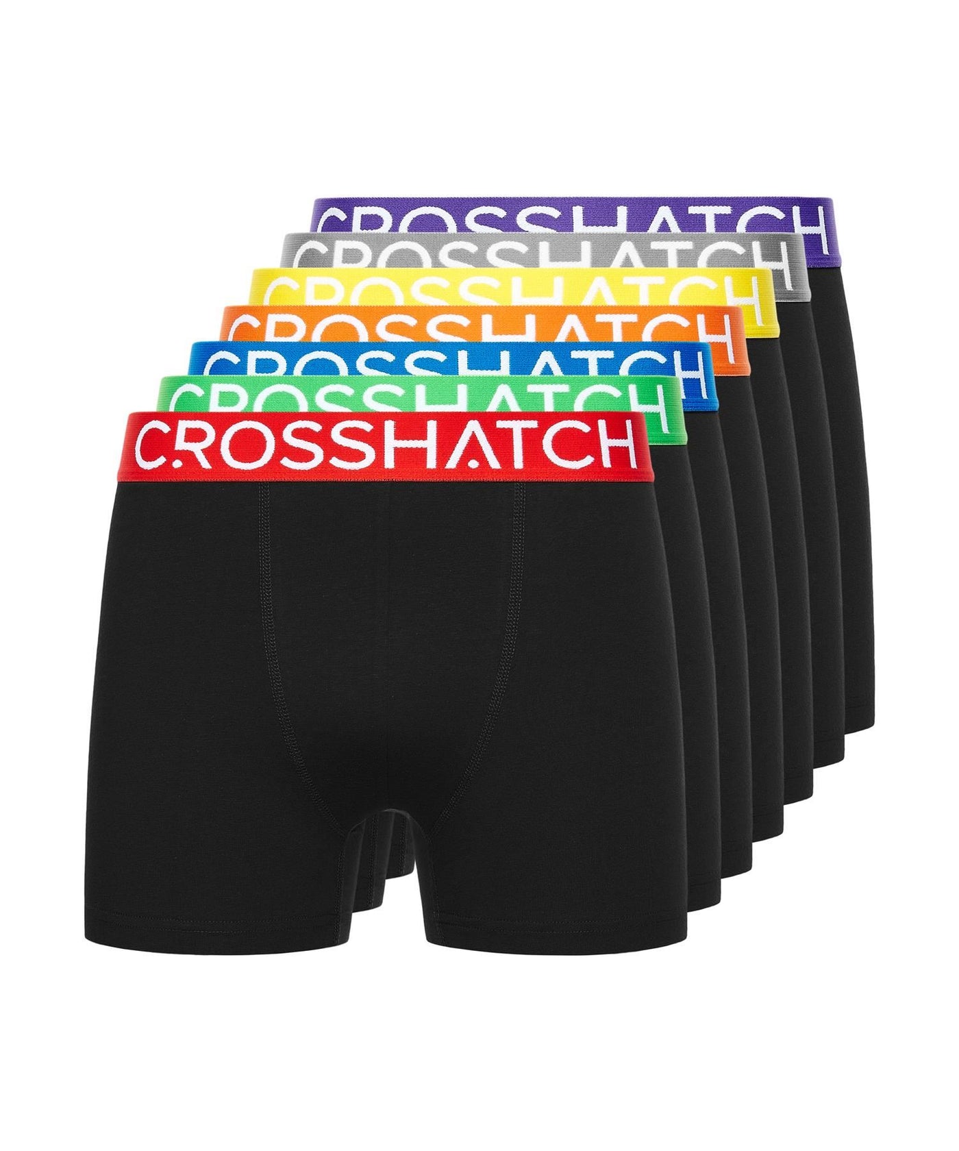 Mens Septet Boxers 7pk Black Assorted