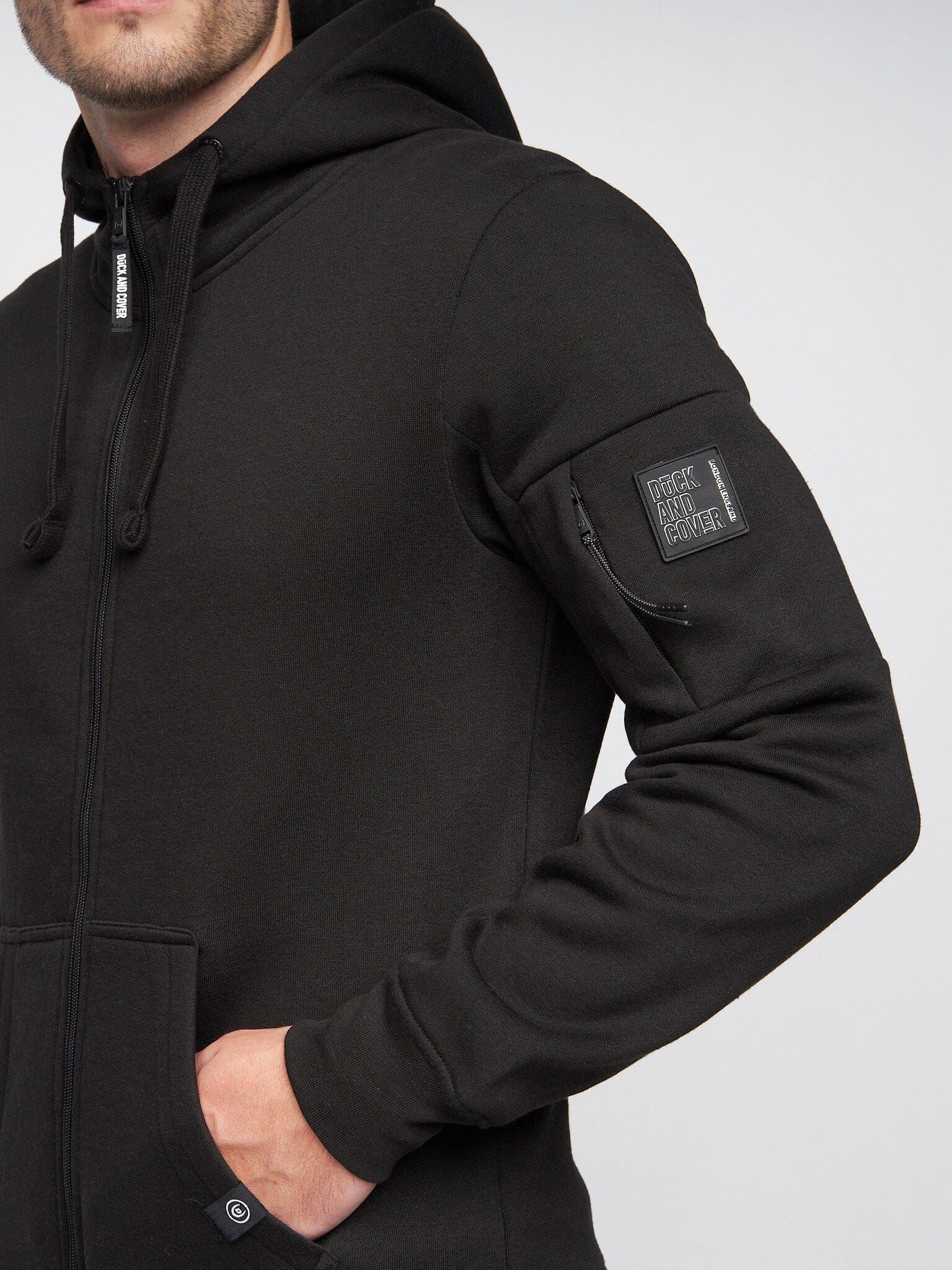 Milgate Zip Thru Hoodie Black