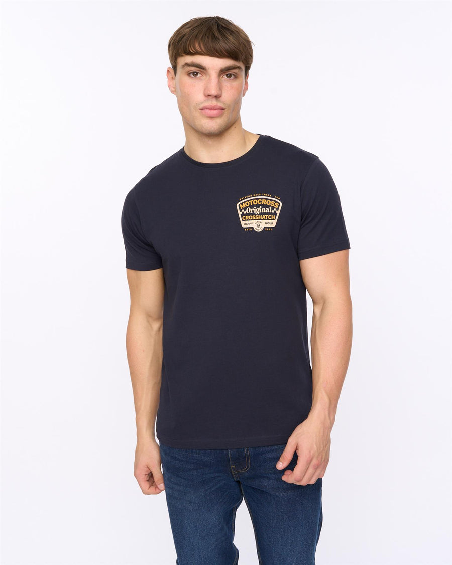 Mens Motocross T-Shirt Navy