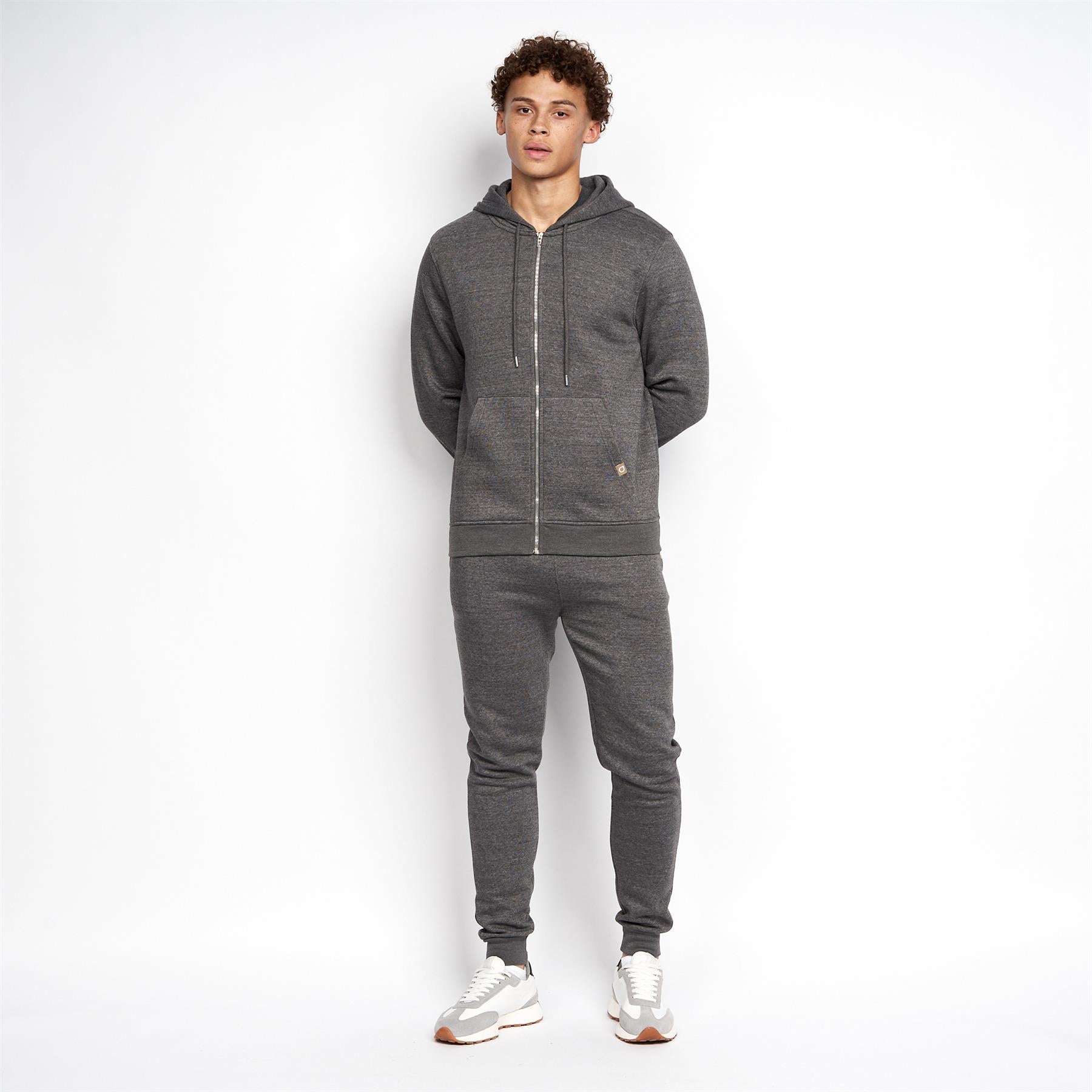 Garret MVE Zip Thru Hoodie Charcoal Marl