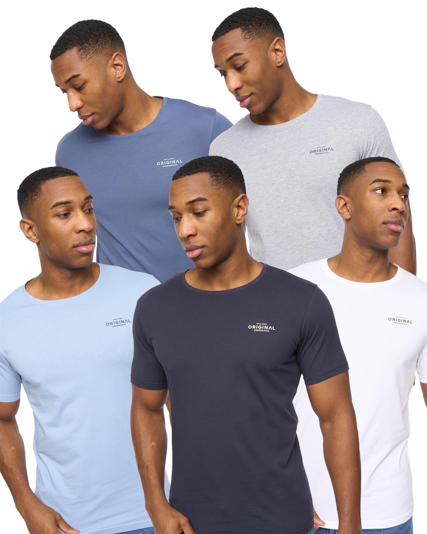 Mens Basicblues T-Shirt 5pk Assorted