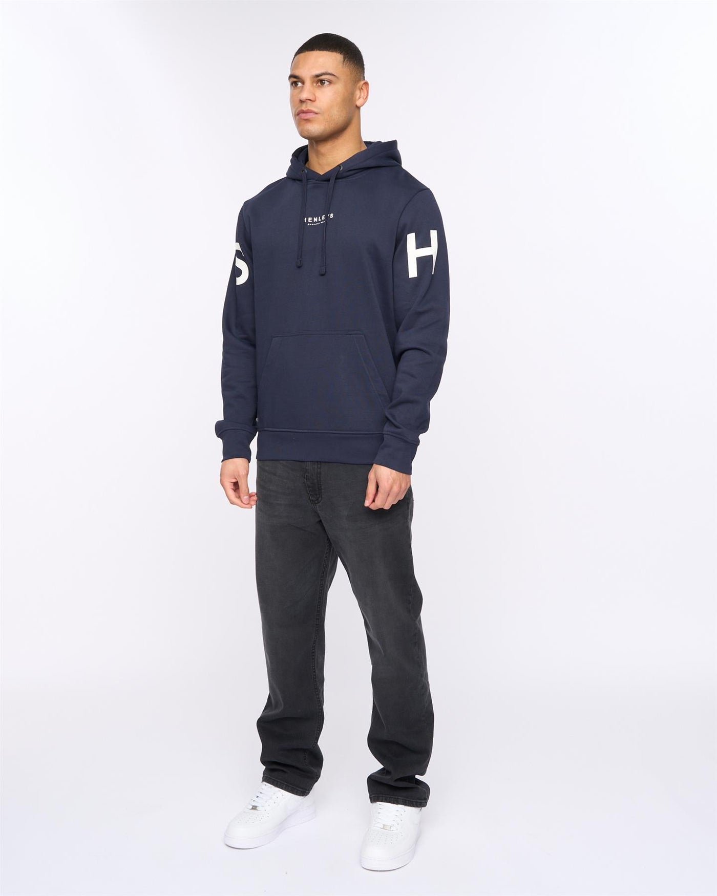 Mens Hensleeve Hoodie Navy