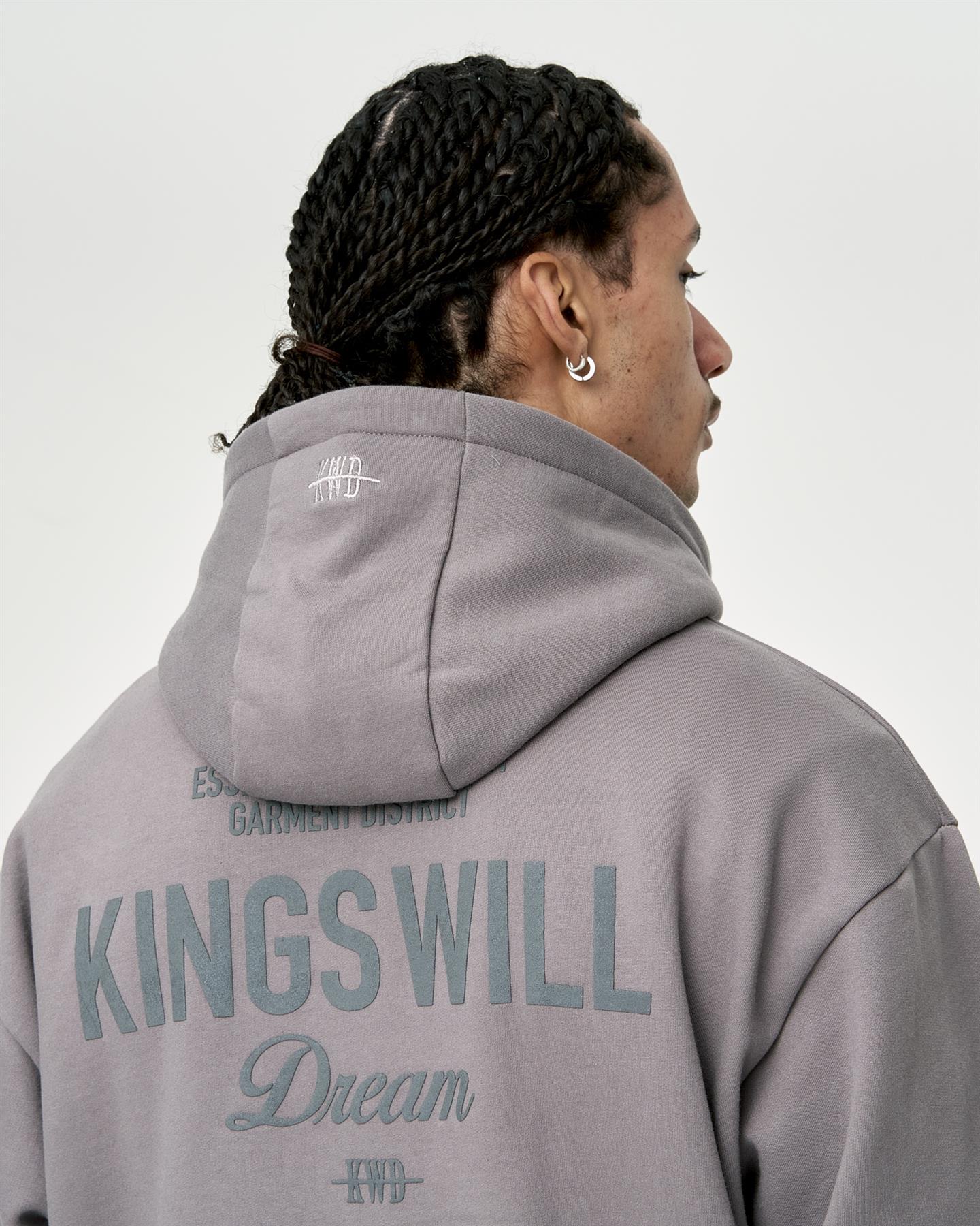 Mens Studio Garment District Hoodie Grey