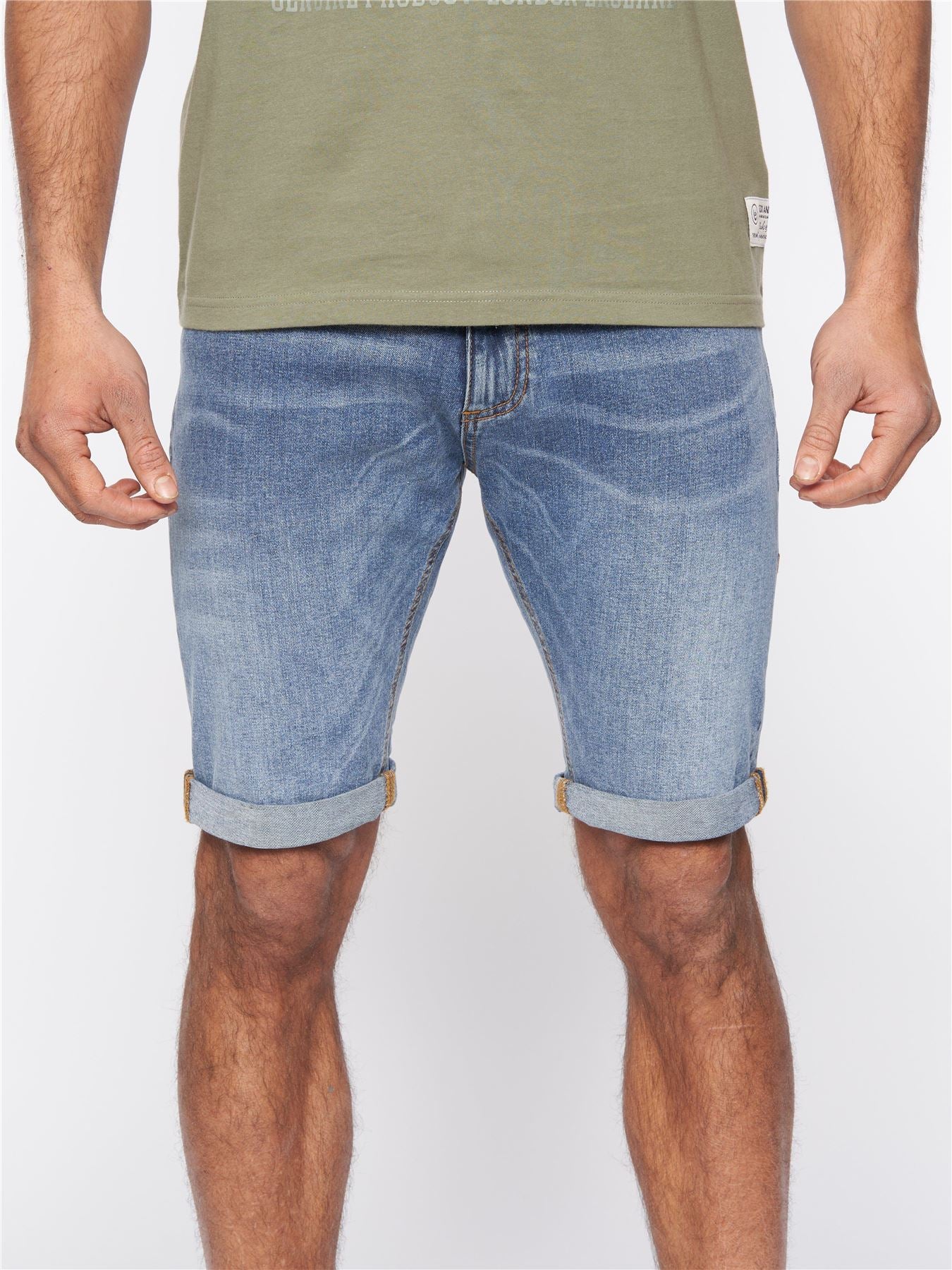 Duck and Cover Mens Zeki Shorts Stone Wash