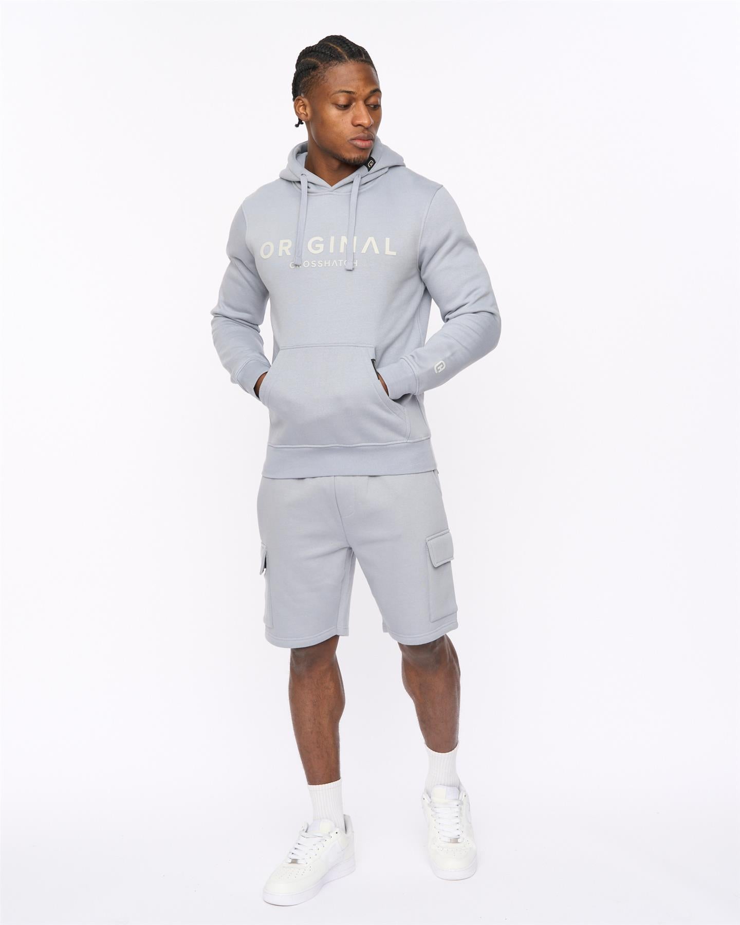 Mens Bardon Hoodie Steel Blue