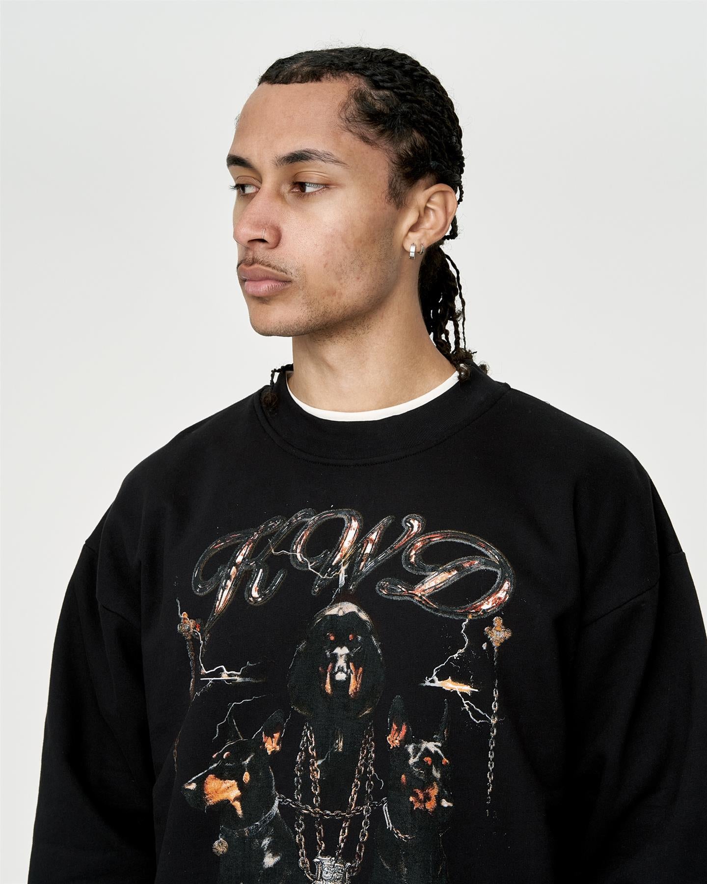 Mens Studio Dogs of Sin Crew Sweat Black