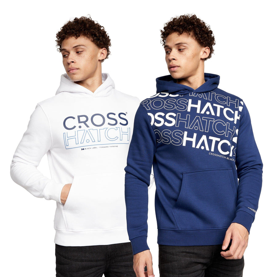 Mens Hensal Hoodie 2pk Navy/White