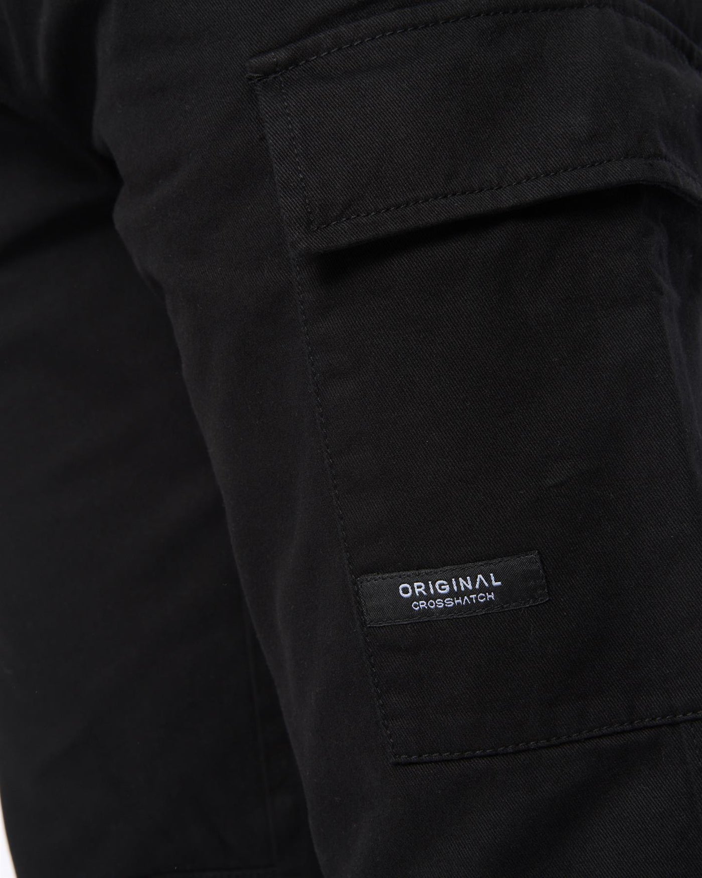 Mens Utilate Elastic Waist Cargos Black
