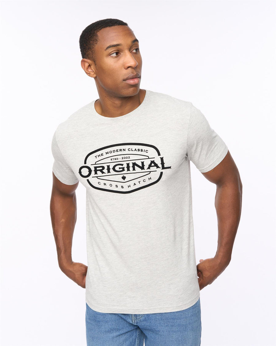 Mens Traptons T-Shirt Grey Marl