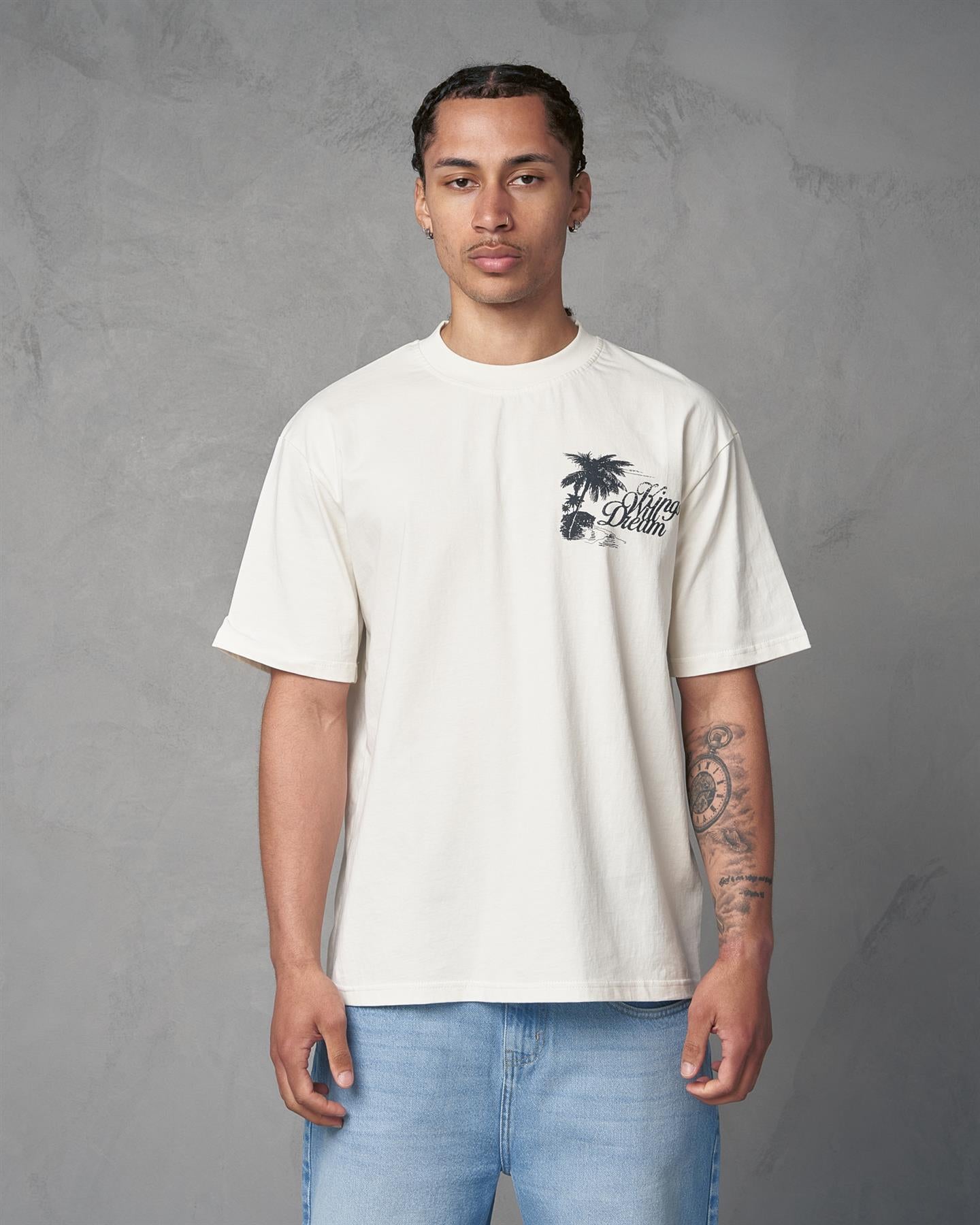 Mens Studio Hotel Tropicana T-Shirt Off White