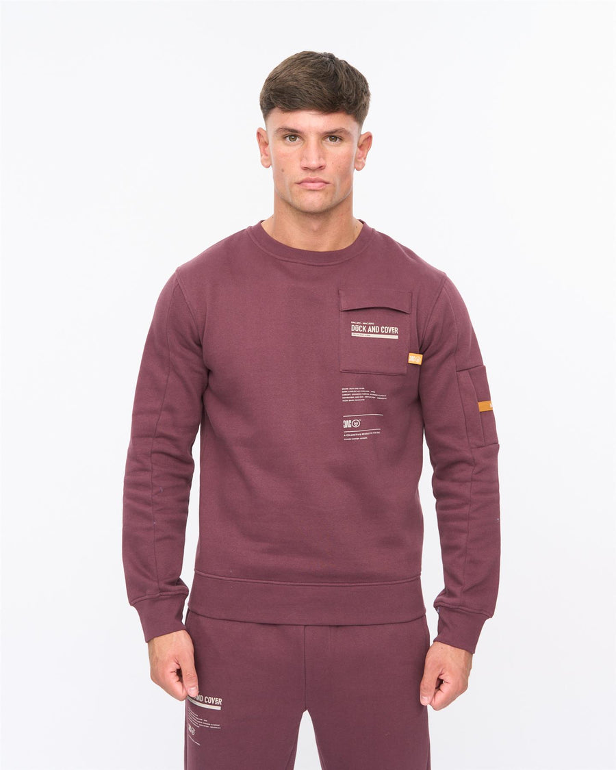 Mens Applewood Crew Sweat Raisin