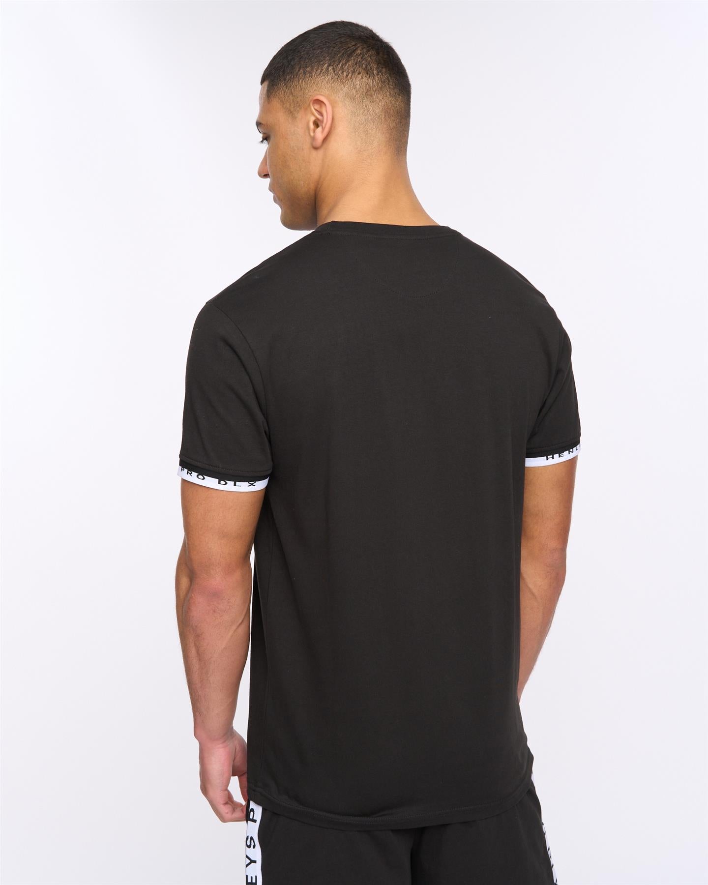 Mens Henjaque T-Shirt/Shorts Set Black