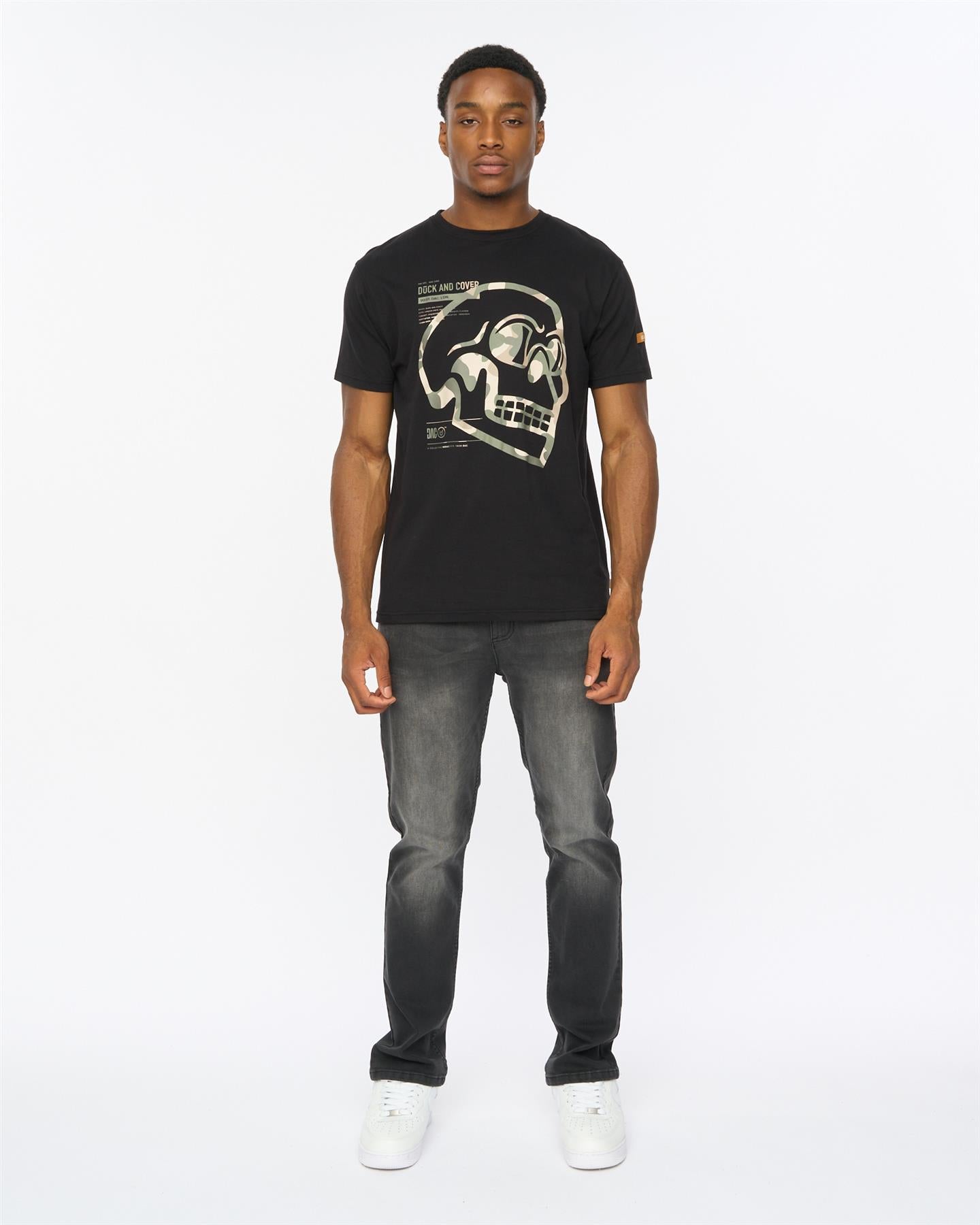 Mens Janstar Straight Leg Jeans Black Wash